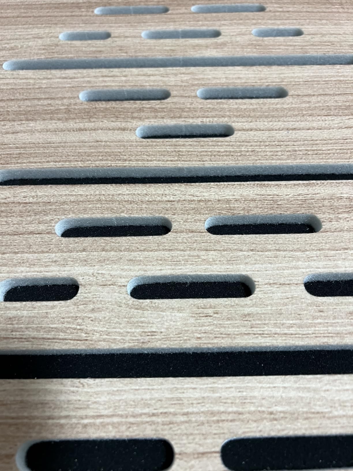 4Pack Acoustic Wall Panel Self-Adhesive Soundproof Foam Panels for Wall, 3D Perforated Tri-Layer Polyester Fiber Decorative Acoustic Insulation for Recording Studio, 24×12×1.78