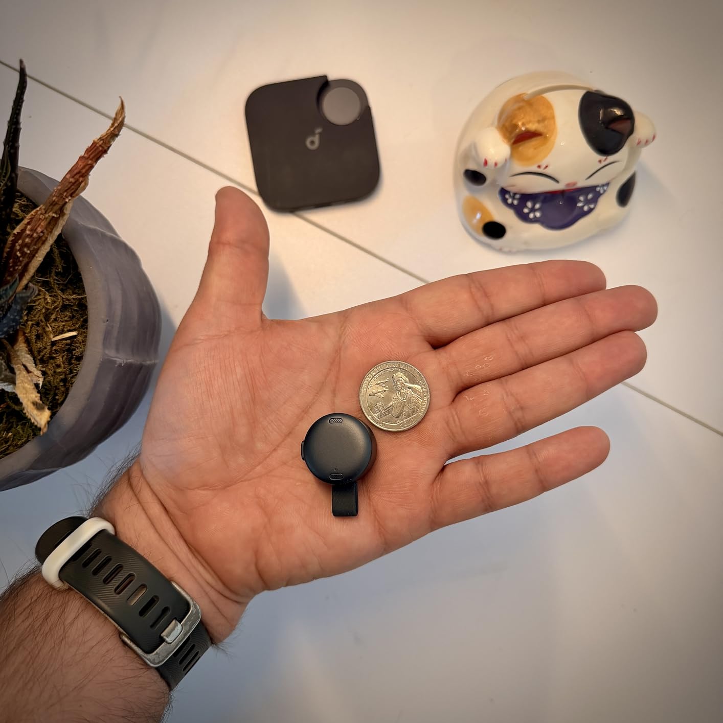 soundcore Work by Anker, Coin-Sized AI Voice Recorder, AI Note Taker for Meetings & Lectures, AI Transcription, AI Gadget, 6-Month Pro at No Charge, Cross-Meeting Summary, MFi Certified customer photo 1