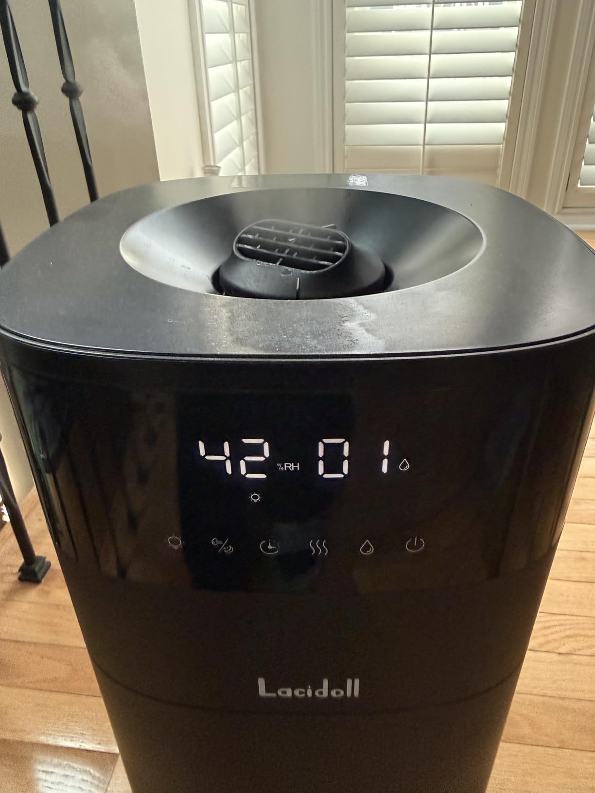Cool and Warm Mist Humidifier Large Room, 5.3Gal/20L Humidifiers for Home 2000 sq ft, Whole House Humidifiers with Diffuser Extended Tube, Air Humidifier for Bedroom Nursery Baby Plants Black customer photo 1