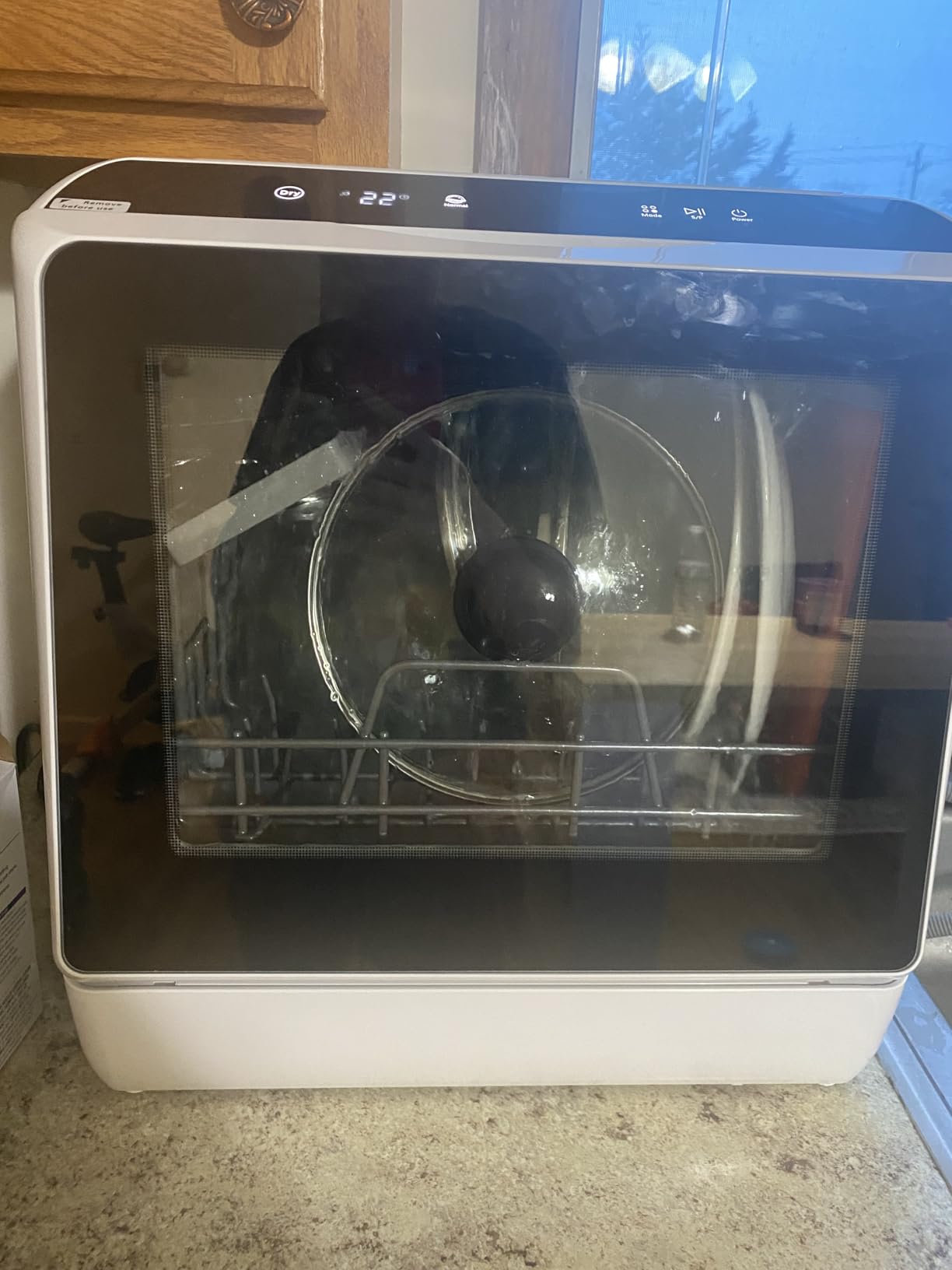 EUHOMY Countertop Dishwasher Portable with 6 Programs, 5L Built-in Water Tank, 167°F High-Temp, No Hookup Needed, Mini Dishwasher with Baby Care, Air Dry/Quick/ECO/Fruit/Normal, White customer photo 1