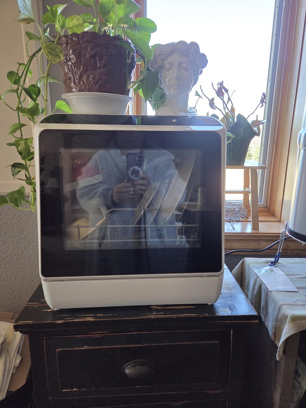 EUHOMY Countertop Dishwasher Portable with 6 Programs, 5L Built-in Water Tank, 167°F High-Temp, No Hookup Needed, Mini Dishwasher with Baby Care, Air Dry/Quick/ECO/Fruit/Normal, White customer photo 2