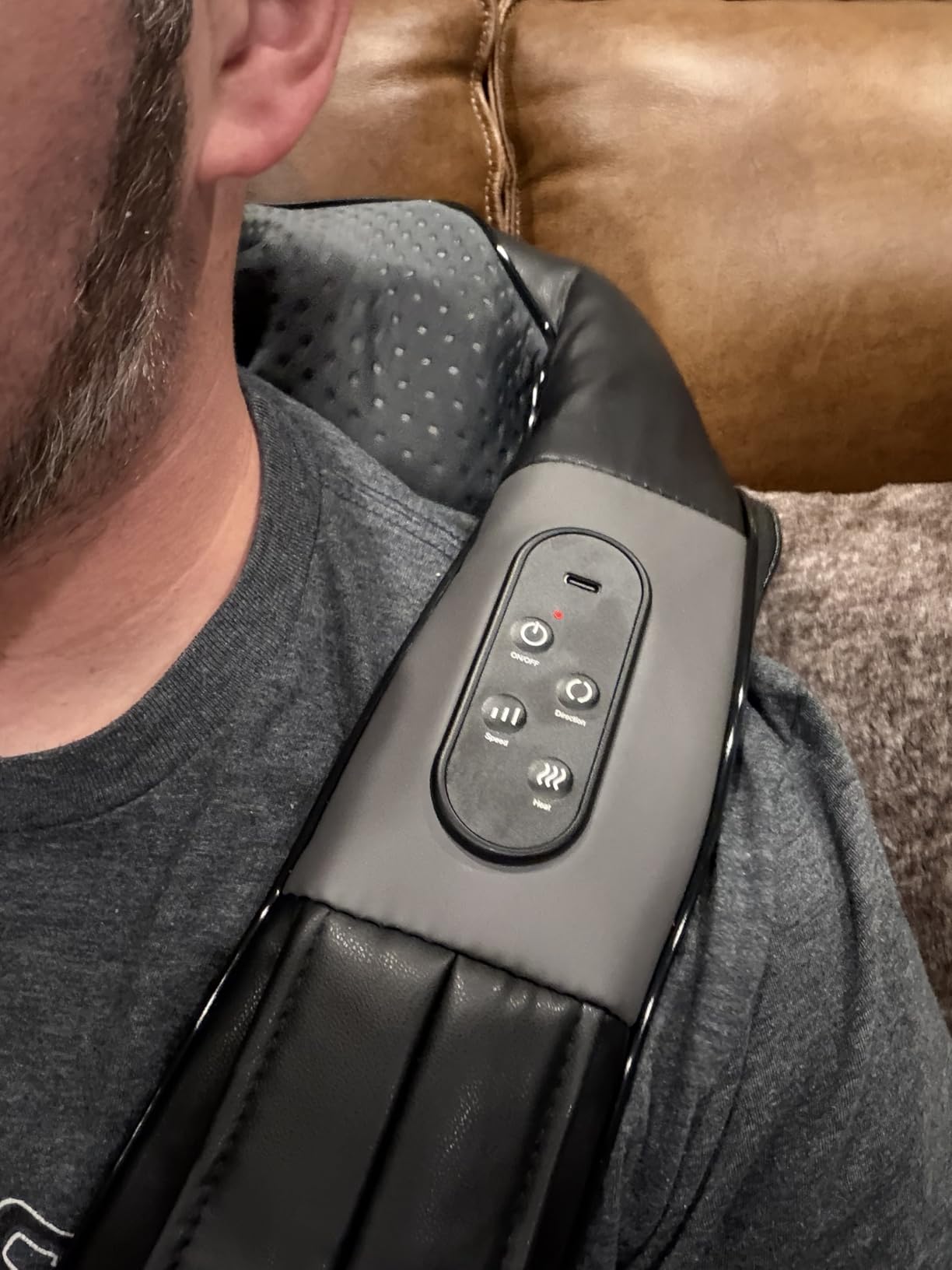 Nekteck Shiatsu Neck Massager with Heat for Pain Relief Deep Tissue, 2026 Upgraded 3D Back Shoulder Kneading Massage Pillow, Black (Cordless) customer photo 1