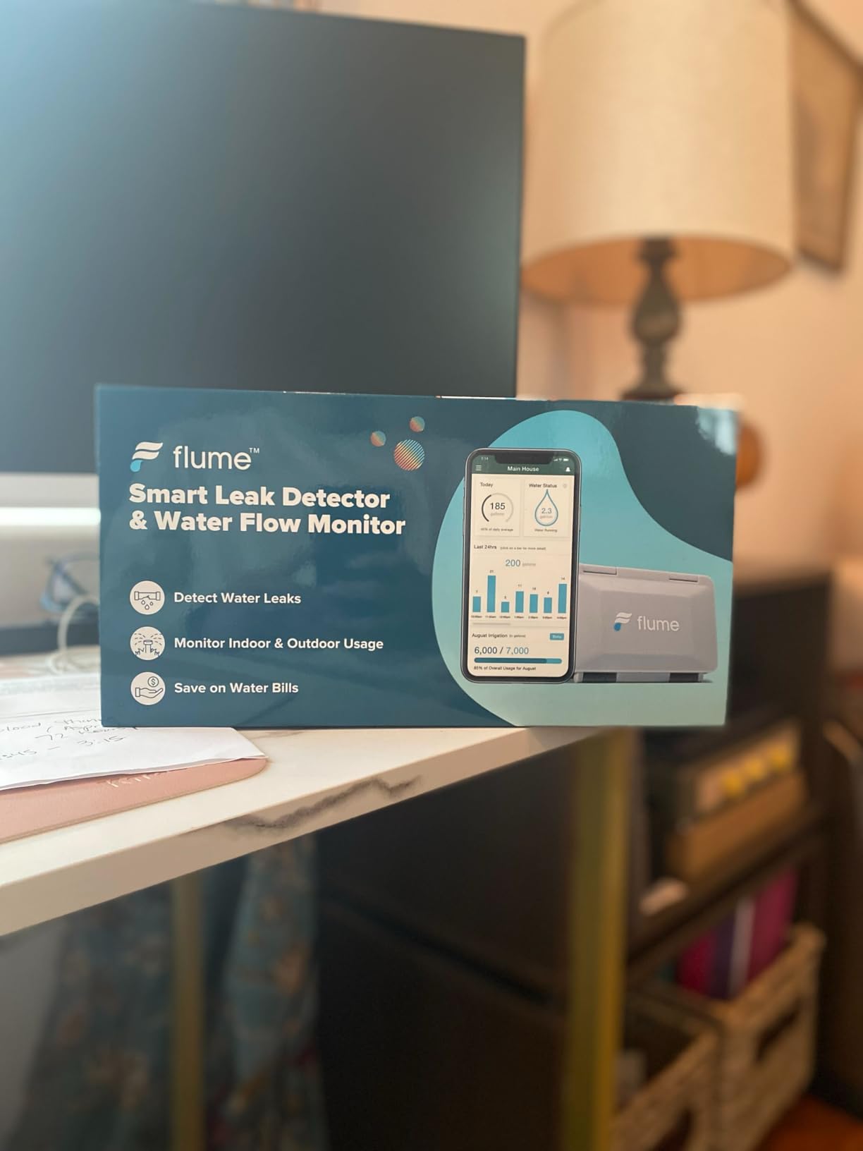 Flume 2X Smart Home Water Monitor and Leak Detector (Newest Model) - Real-Time Water Usage Tracking, Indoor/Outdoor Leak Alerts, Irrigation & Sprinkler Monitoring, Easy No-Plumbing Installation customer photo 2
