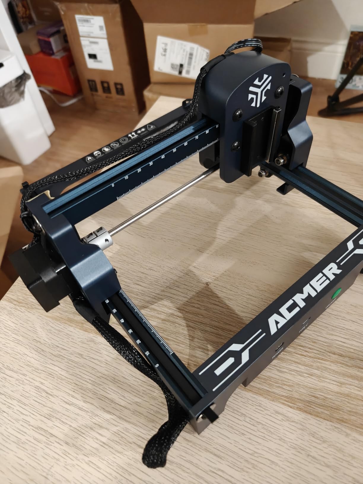 ACMER S1 Laser Engraver, 6000mW Laser Engraver Machine Higher Accuracy Lazer Cutter and Engraving Machine with Working Area 130x130mm, 0.04mm Laser Spot customer photo 2