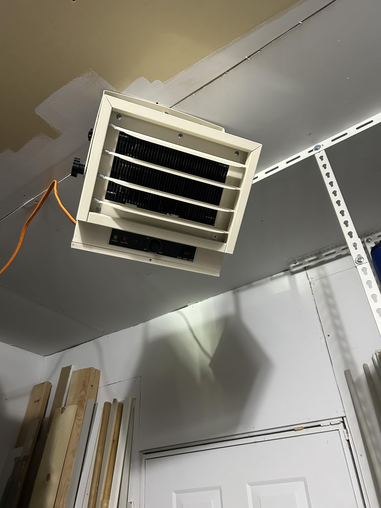 Electric Garage Heater for Indoor Use - 5000W, 240V Wall/Ceiling/Floor Mounted Shop Heater, Dual Overheat Protection & 3 Adjustable Angles, Industrial Heavy-Duty Heaters for Workshop, Warehouse customer photo 1