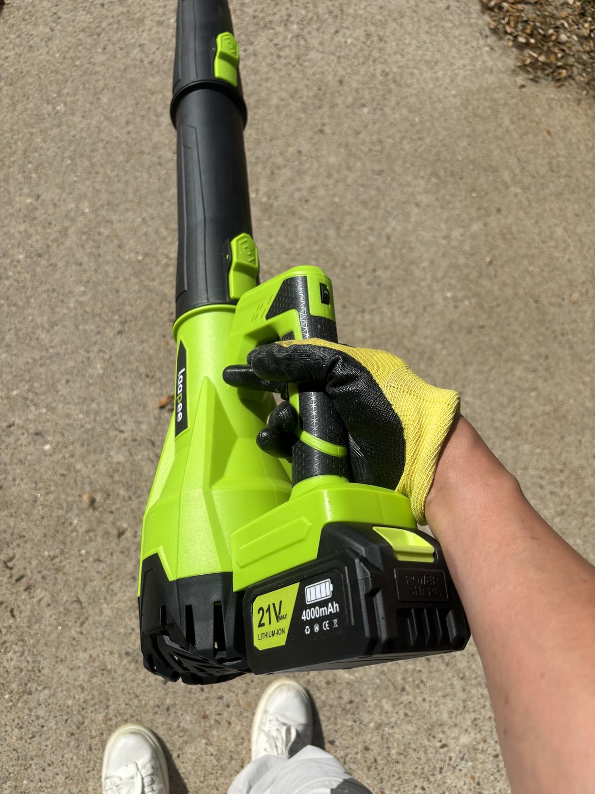 Leaf Blower Cordless, Electric Leaf Blower with 2 4.0Ah Battery Powered and Fast Charger, Lightweight Cordless Blowers for Spring Lawn Care and Dust, 6 Speed Control customer photo 1