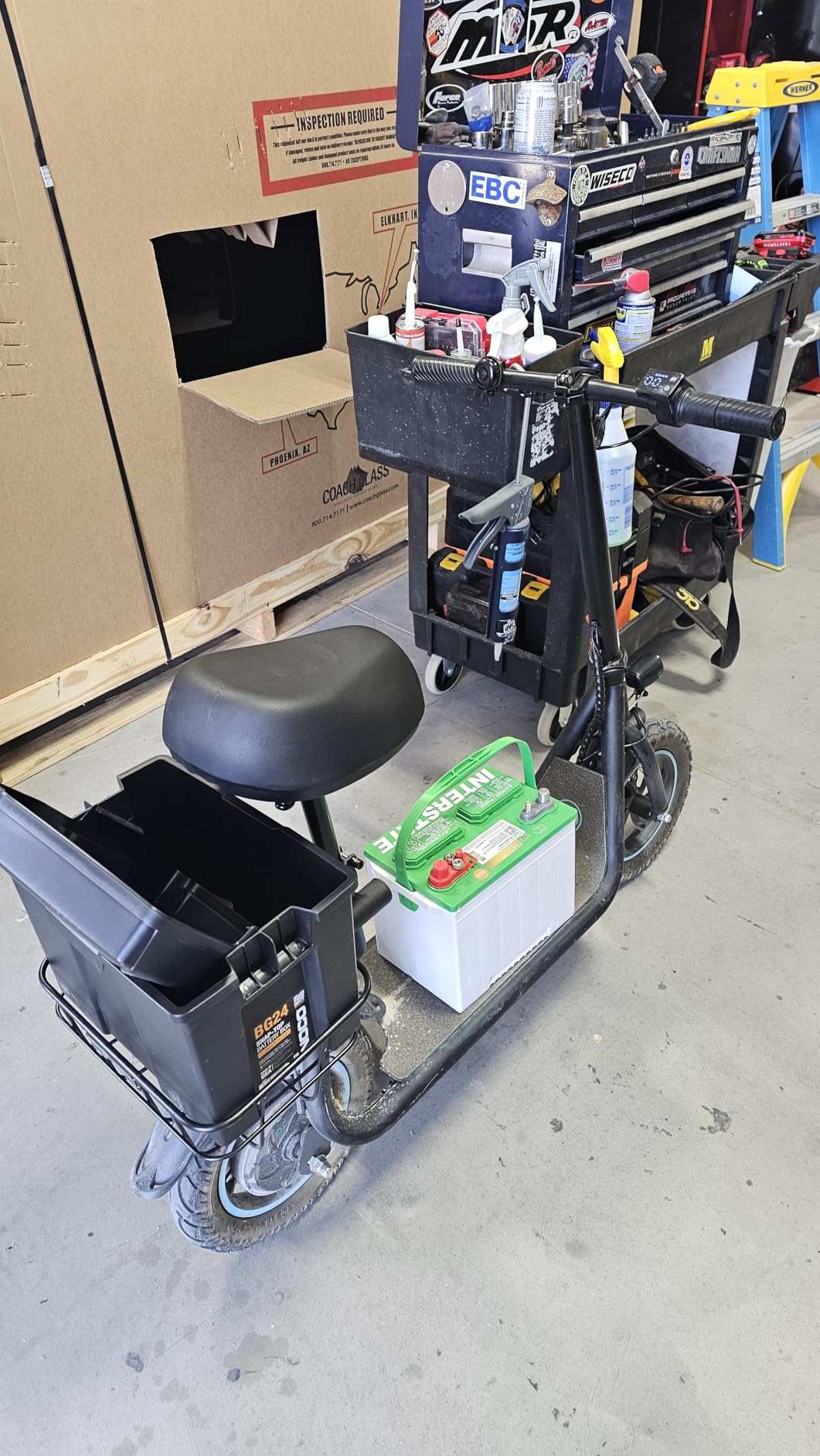 C1 Electric Scooter with Seat for Adults, 450W Motor, 20-Mile Range, 16 MPH, Foldable Commuter E-Scooter with Basket for Grocery, Pets, and Daily Commute - Classic Black customer photo 2