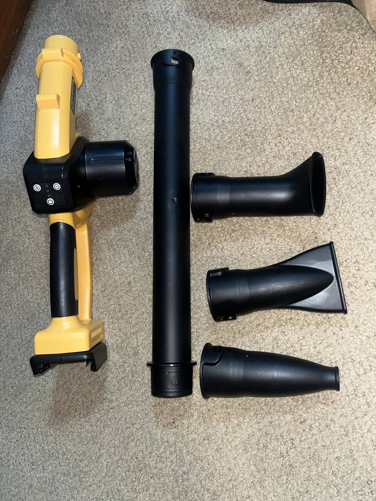 Leaf Blower Cordless with 2 Batteries and Fast Charger, 210 MPH Battery Powered Blower with 3 Nozzles, 3 Speed Modes, Lightweight & Small Electric Leaf Blowers for Lawn Care, House, Leaves, Dust, Snow customer photo 2