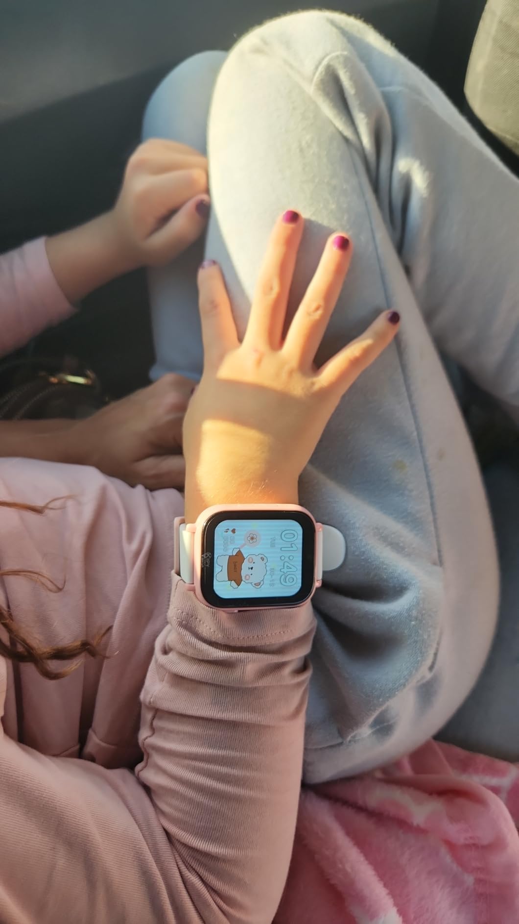 Kipywatch Smart Watch for Kids - Kids Watch with GPS Tracker, Safe Zones Alert - Camera, Voice & Video Call, School Mode - Parental App, Subscription Required - Extra White Strap - Gifts for Girl 3-12 customer photo 1