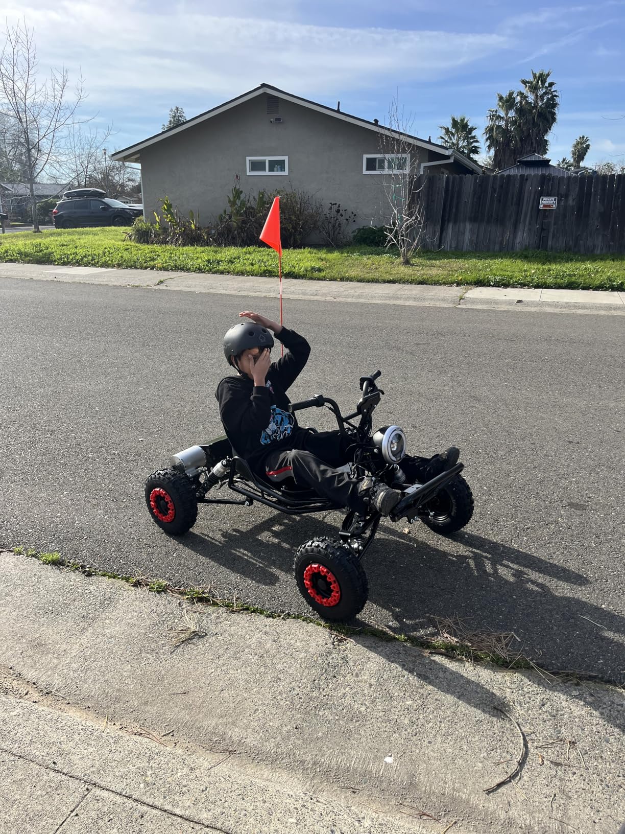 Electric Go Kart, 2000W Motor Go Kart for Adults & Kids with Premium Steel Tubular Frame, 3 Speed Off-Road Kart with 6'' Tires, Hydraulic/Rear Disc Brake, Up to 30MPH (Black, 53.2''L*35.5''W*30''H) customer photo 1