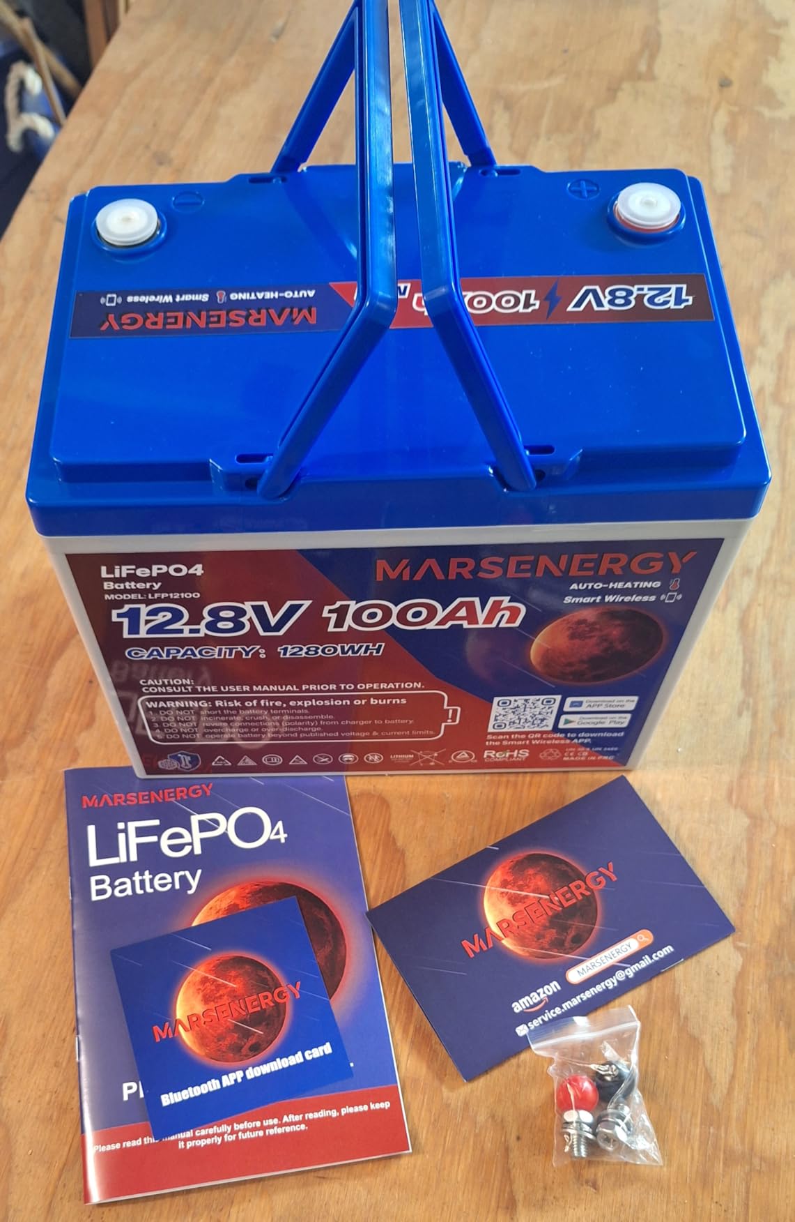 12V 200Ah Lifepo4 Battery with Bluetooth, Built-in 200A Smart BMS, Low-Temp Protection, 4500+ Deep Cycle Grade A Lithium Cells for RV Travel, Trolling Motor, Marine, Boat, Solar Panel, Camping customer photo 2