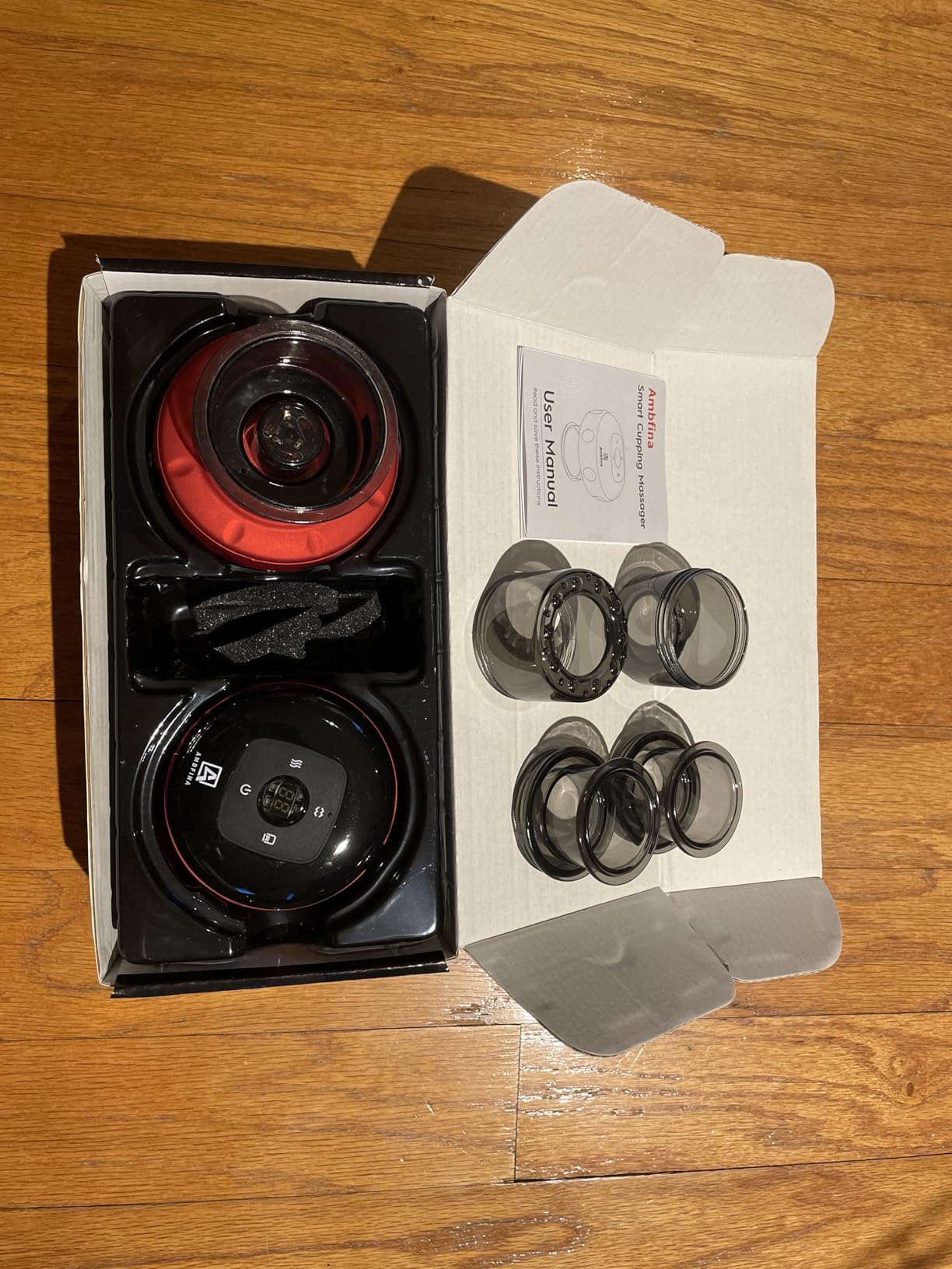 5-in-1 Cupping Kit for Massage Therapy, 12 Levels Smart Dynamic Cupping Set with Red Light Therapy & Heat Penetrates for Targeted Pain Relief, Knots, Aches, Muscle Soreness - 2Pcs (Black & Black) customer photo 1