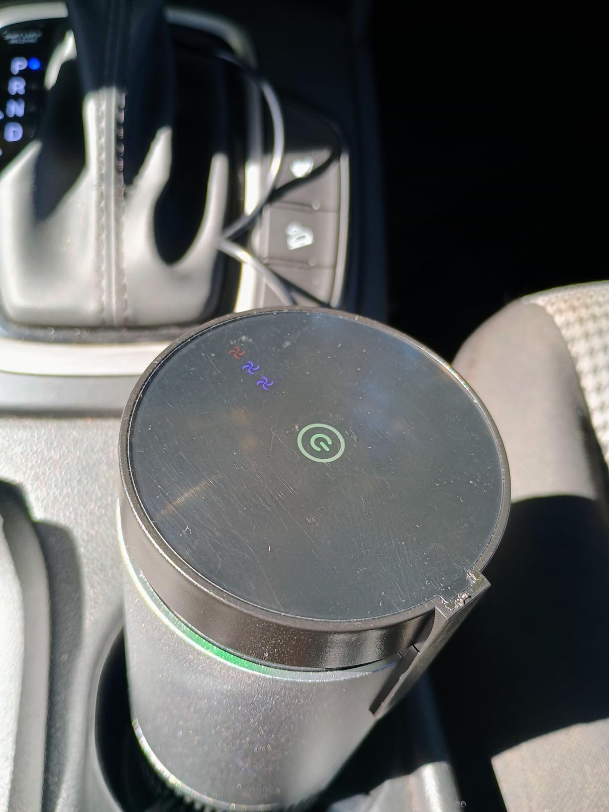 Vehicle-Mounted Car Air Purifier, Silver, Multi-Layer Filter Element, Compact Cup Holder Design customer photo 1