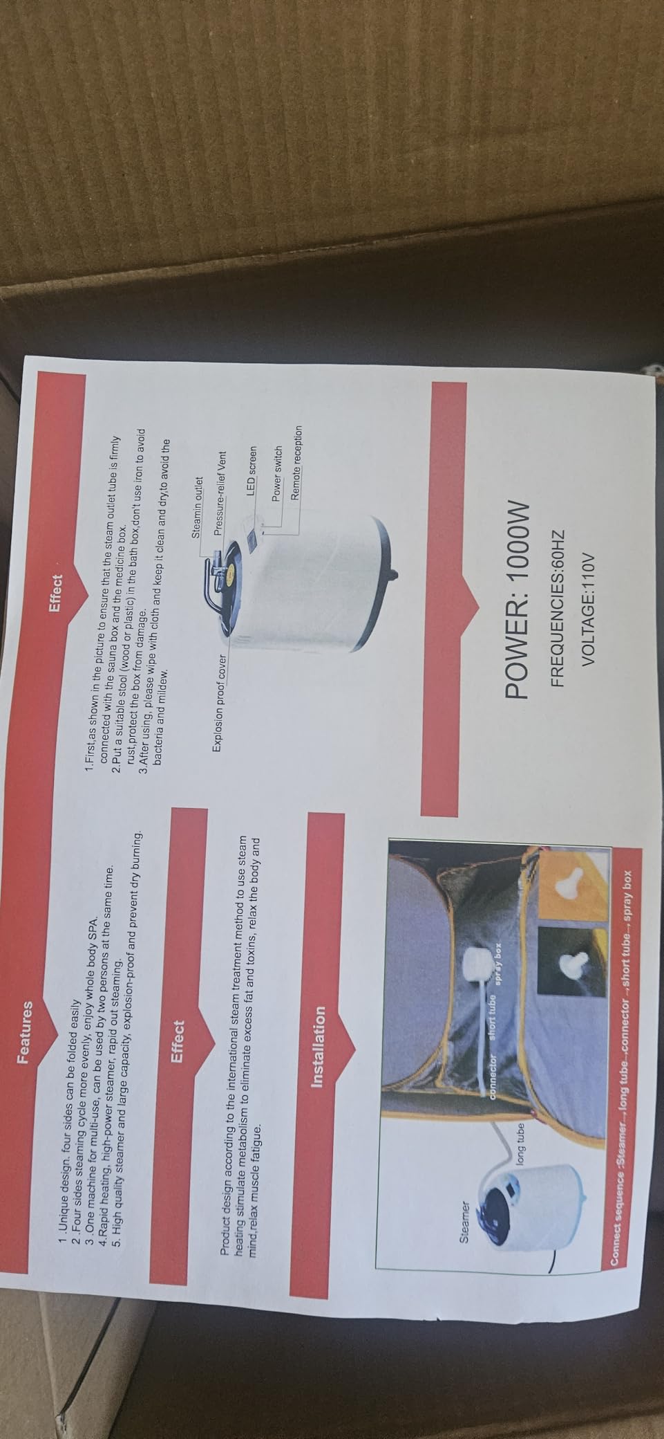 KASUE Portable Steam Sauna Tent for Home, Infrared Sauna with 3L Steamer, 9 Temp Levels & 99 Min Timer, 5-Layer Waterproof Insulated customer photo 1