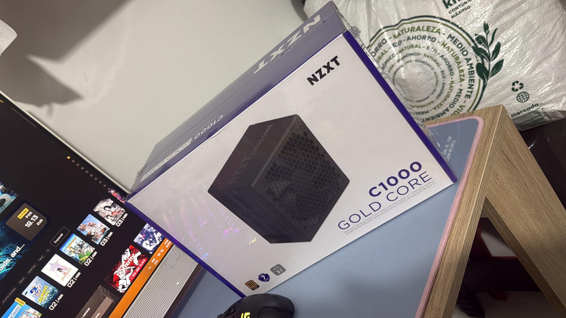 NZXT C1000 Gold Core - 1000W ATX 3.1 Power Supply - 80 Plus Gold - Cybenetics Platinum - Fully Modular - PCIe 5.1 600W 12V-2x6 - Zero RPM Fan - 105C Capacitors - Black customer photo 1