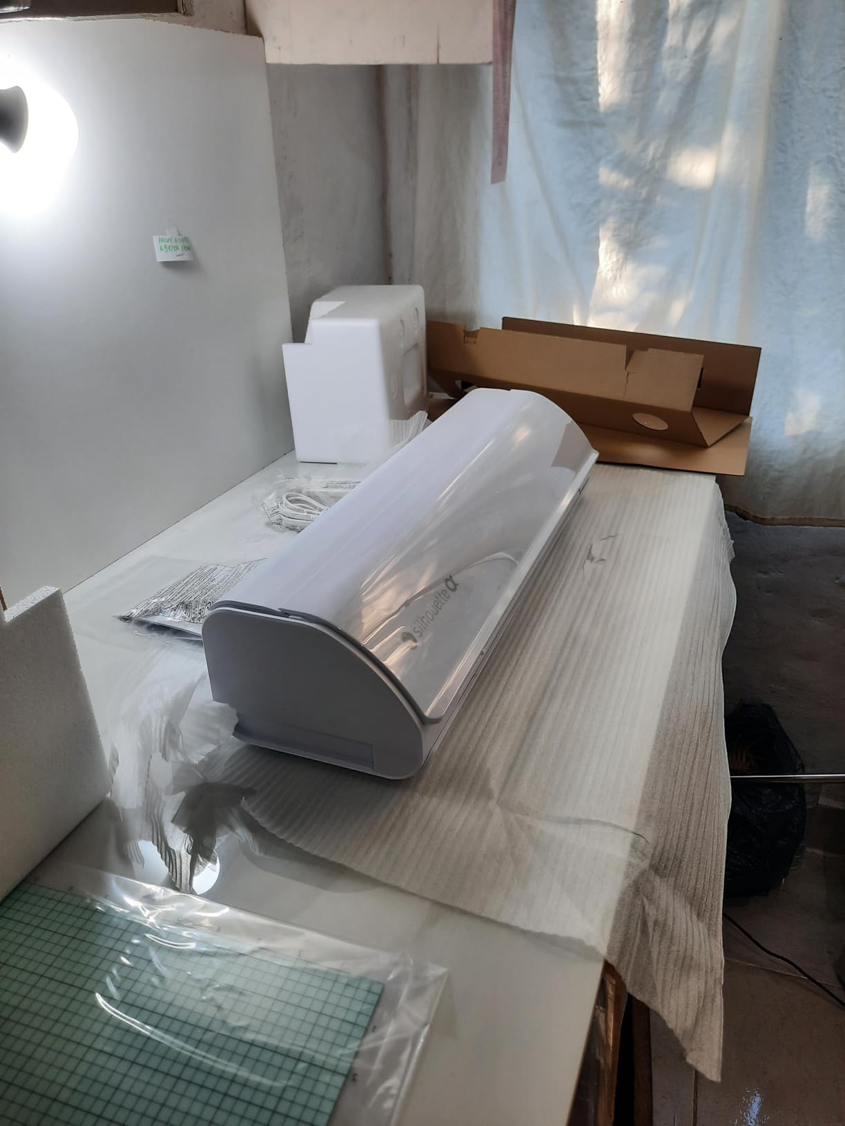 Silhouette America Cameo 5 Alpha (a) - Smart Cutting Machine for Print & Cut - Quiet Operation with AutoBlade, Studio Software, Cutting Mat- Vinyl, Paper & Fabric Compatible - Classic White customer photo 1