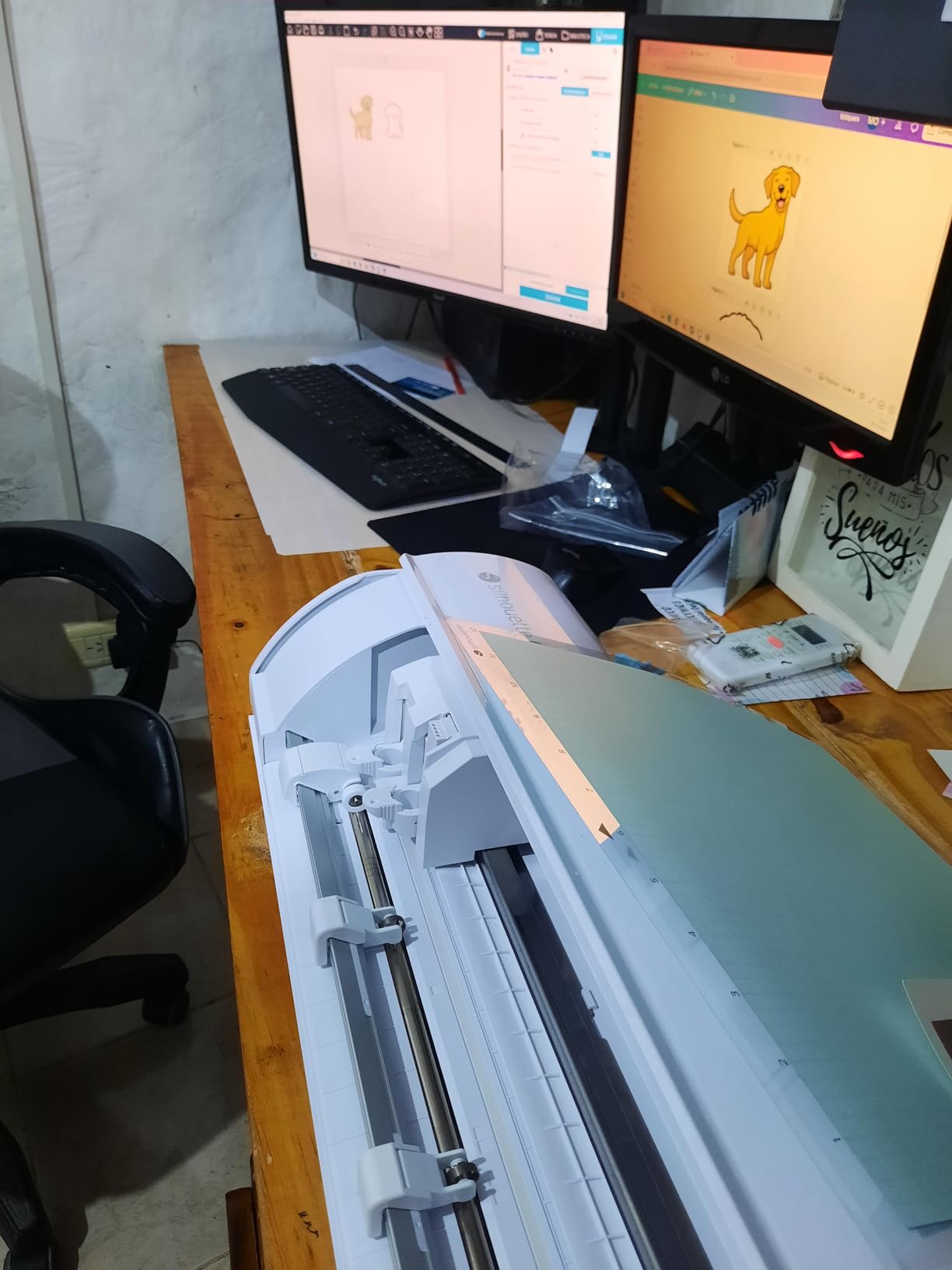 Silhouette America Cameo 5 Alpha (a) - Smart Cutting Machine for Print & Cut - Quiet Operation with AutoBlade, Studio Software, Cutting Mat- Vinyl, Paper & Fabric Compatible - Classic White customer photo 2