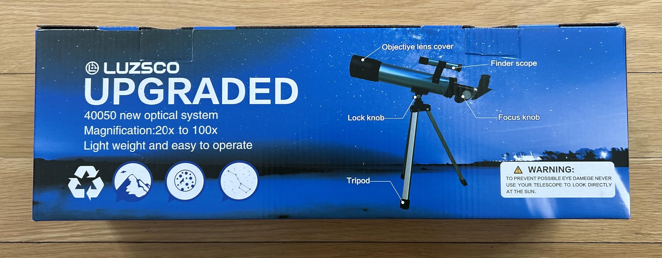 Telescope for Kids 50mm 100x Magnification Beginner Silver Telescopio with Tripod, 2 Eyepieces, Finder Scope Set, STEM Educational Astronomy Chritstmas Gift for Boys & Girls Ages 6-12 customer photo 2