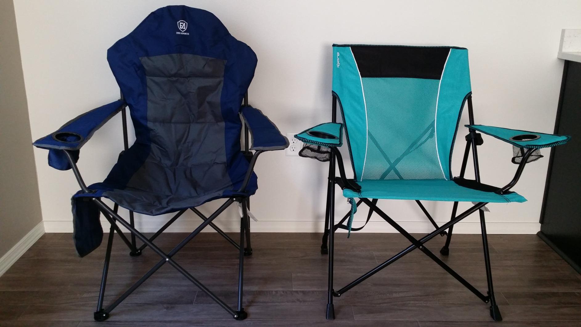 EVER ADVANCED Heated Camping Chair, Lawn Chairs Heated Chair Outdoor Sports with 3 Heat Levels, Heated Folding Chair Camping Chairs for Adults, Supports 400lbs, Battery Not Included customer photo 1