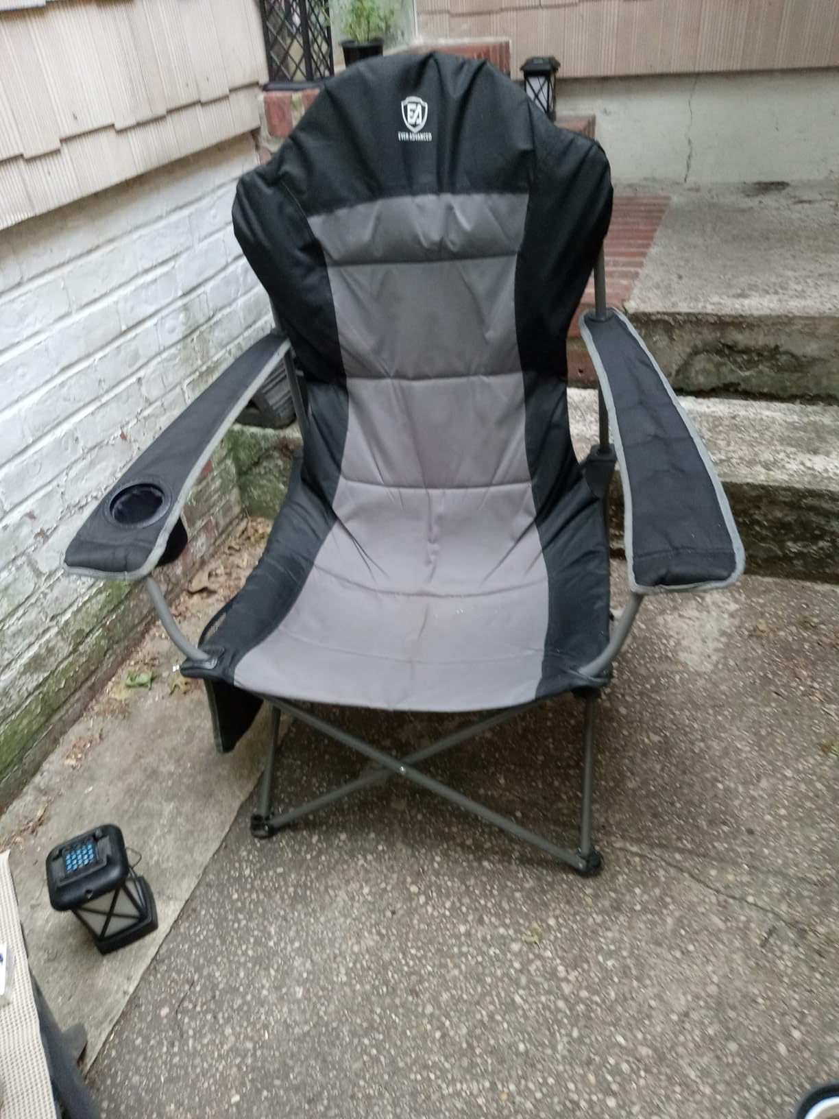 EVER ADVANCED Heated Camping Chair, Lawn Chairs Heated Chair Outdoor Sports with 3 Heat Levels, Heated Folding Chair Camping Chairs for Adults, Supports 400lbs, Battery Not Included customer photo 2