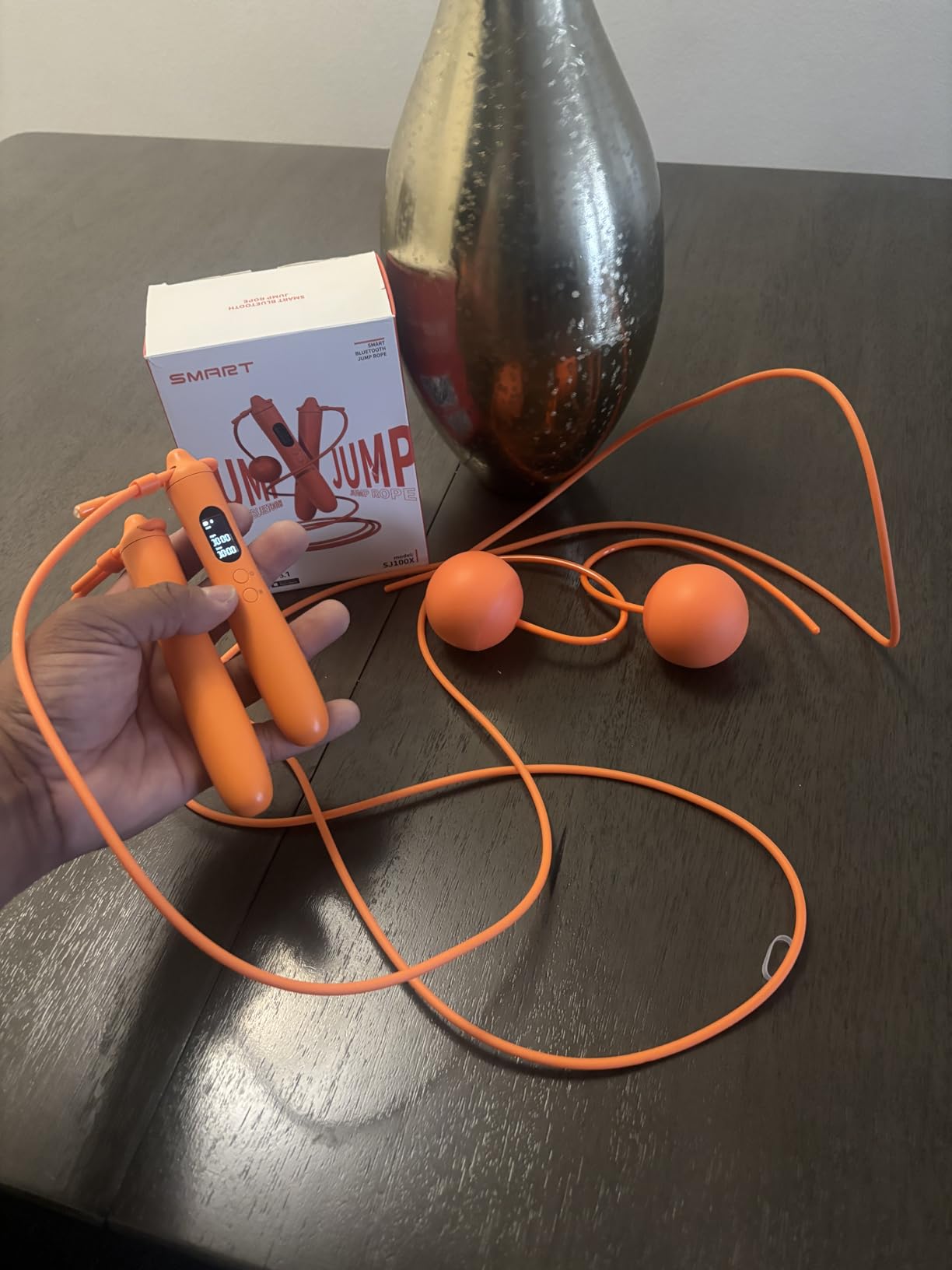 Smart Jump Rope, Wireless Jumping Rope, Supports Game App Interaction, Suitable for Home and Gym exercise, Fitness Skipping Rope, Suitable for Women, Men, Adults and Children customer photo 1