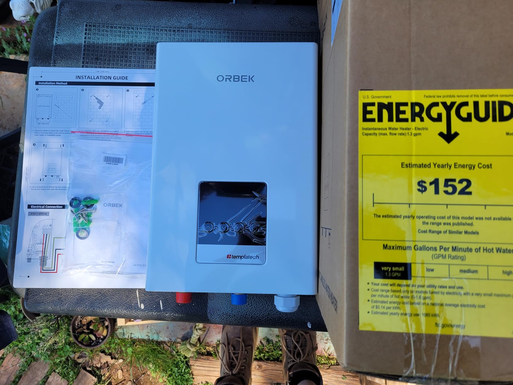 ORBEK 14kW Tankless Water Heater Electric, On Demand Instant Hot Water Heater 240V customer photo 2