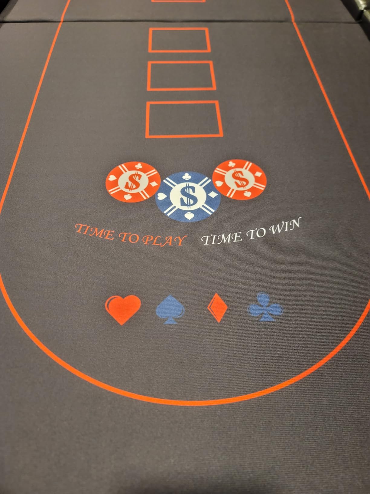 10 Player Poker Table Foldable, Folding Texas Holdem Casino Table with Padded Rails & Cup Holders, Portable Poker Game Table for Home or Game Room, 84 Inch customer photo 2