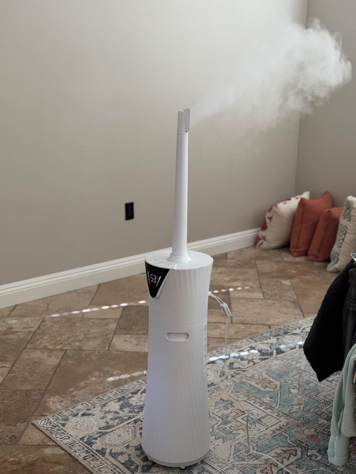 17L/4.5Gal Humidifier Large Room, Smart Quiet Ultrasonic Cool Mist Humidifiers for Bedroom, Covers 2000ft², 56H Runtime, 24H Timer, 3 Mist Modes Humidifiers for Home, Office, Plants, White customer photo 2