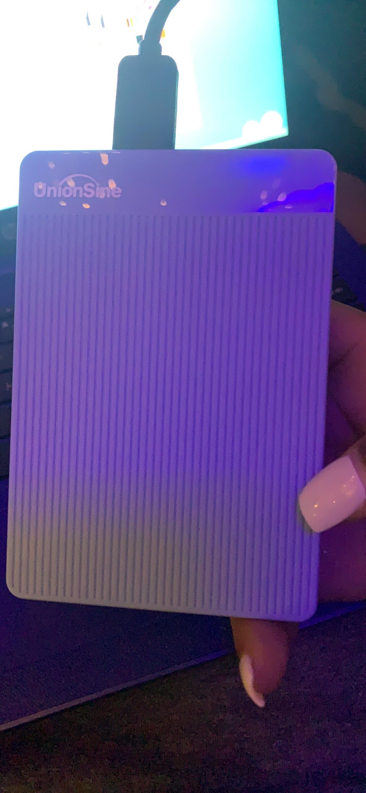 UnionSine 500GB Ultra Slim Portable External Hard Drive HDD-USB 3.0 for PC, Mac, Laptop, PS4, Xbox one, Xbox 360-(Black) customer photo 2