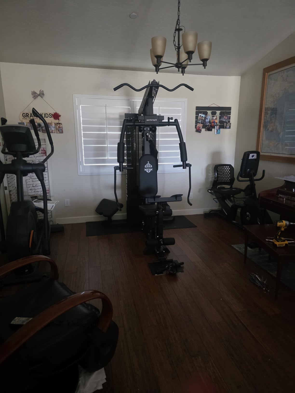 Sportsroyals Home Gym, Multifuntional Workout Station with 150LBS Weight Stack, Full Body Workout Equipment for Home Exercise Fitness customer photo 2