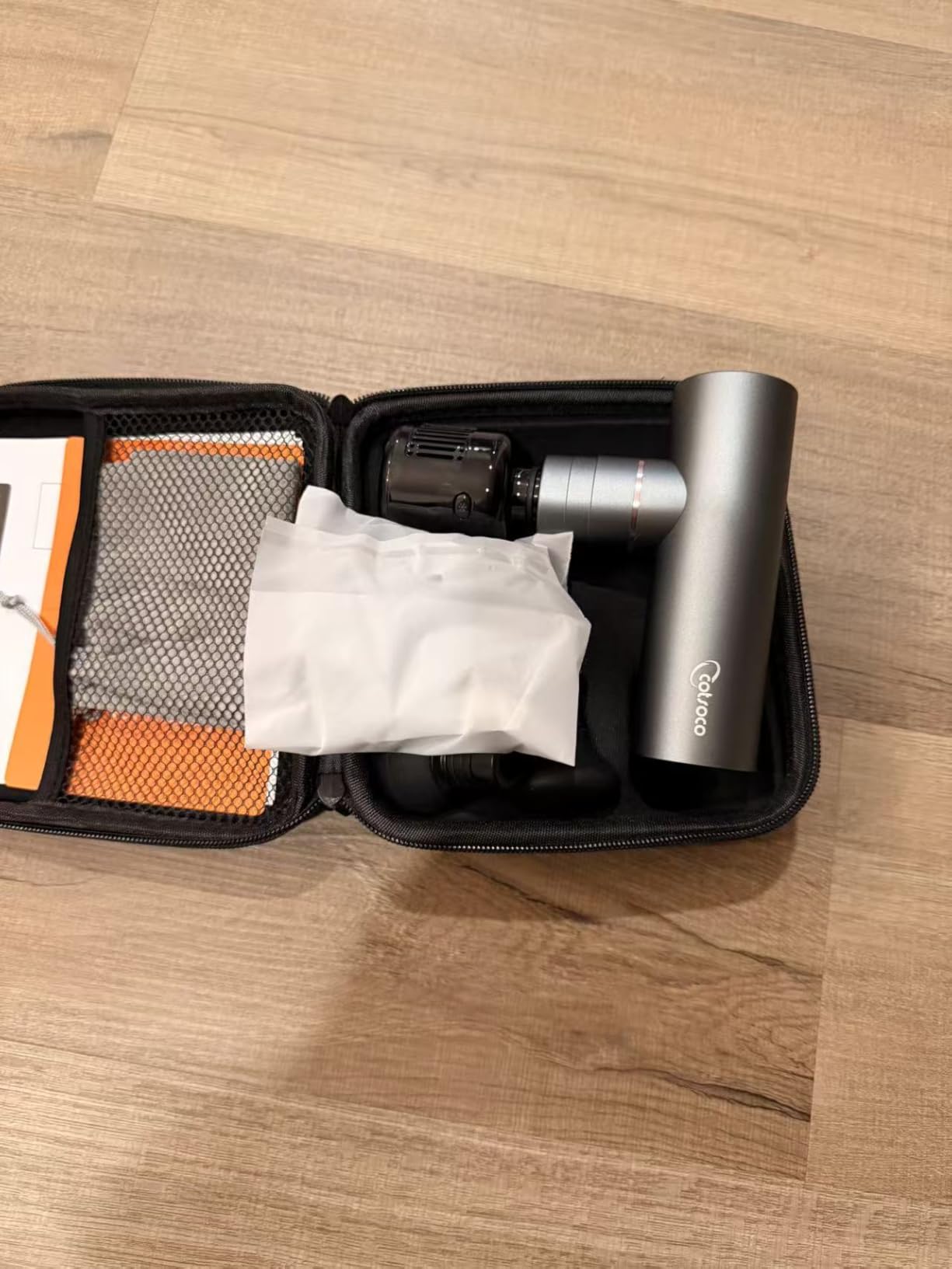 cotsoco Mini Deep Tissue Massage Gun with Heat and Cold Therapy, Full-Metal Handheld Electric Massager for Muscle Pain Relief, Portable Percussion Massage Gun for Athletes and Recovery customer photo 1