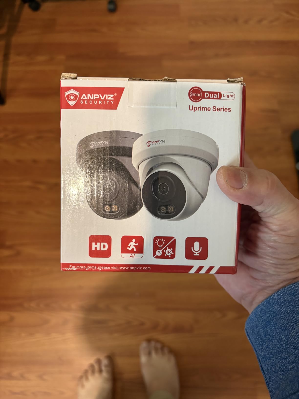 Anpviz 4K 8MP PoE Camera, Full Metal Turret Security IP Camera Outdoor Wired, AI Human Vehicle Detection, 100FT Smart Dual Light Color Night Vision, Built-in Mic, NDAA, IPC-D3B83W-S (U Series) customer photo 2