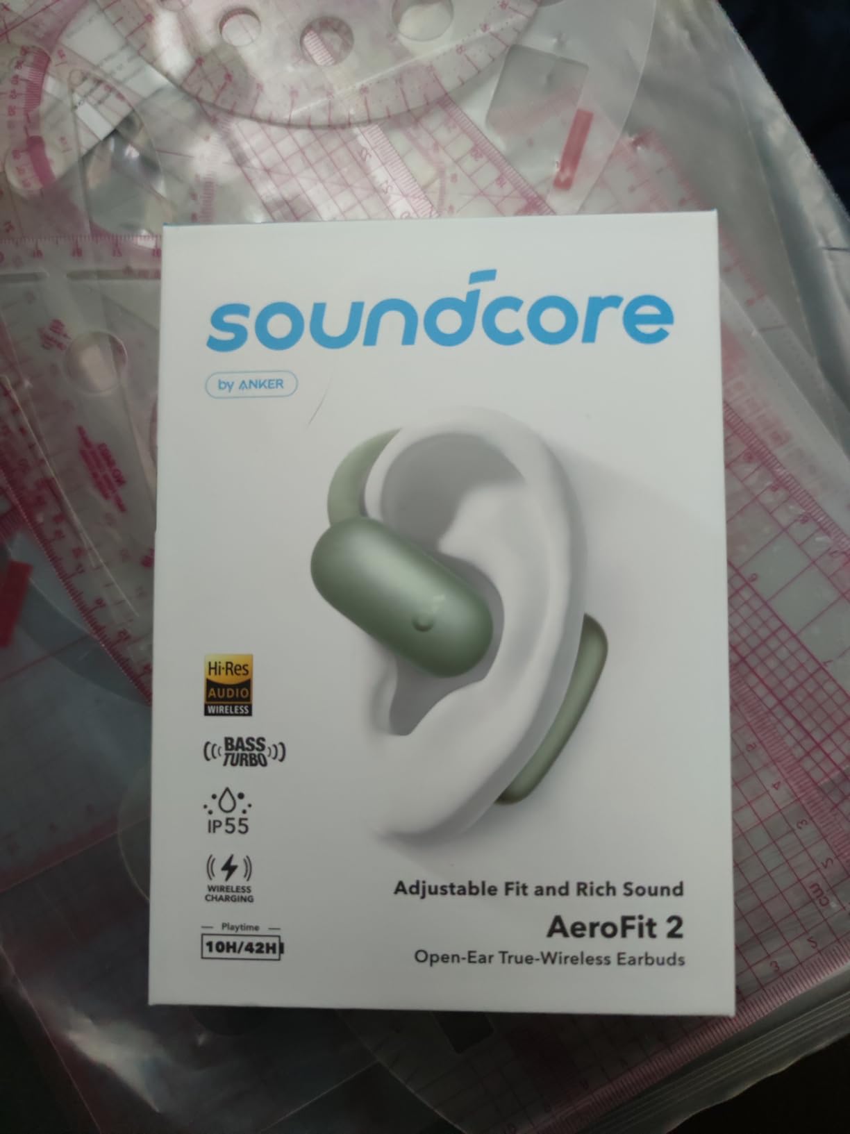 Soundcore AeroFit 2 by Anker, Open-Ear Headphones, Real-Time Translation Earbuds, 4 Adjustable Positions for Every Ear Size, 2x Richer Bass, Hi-Res, 42H Playtime, IP55, AI Clear Calls, Wireless Charging customer photo 2