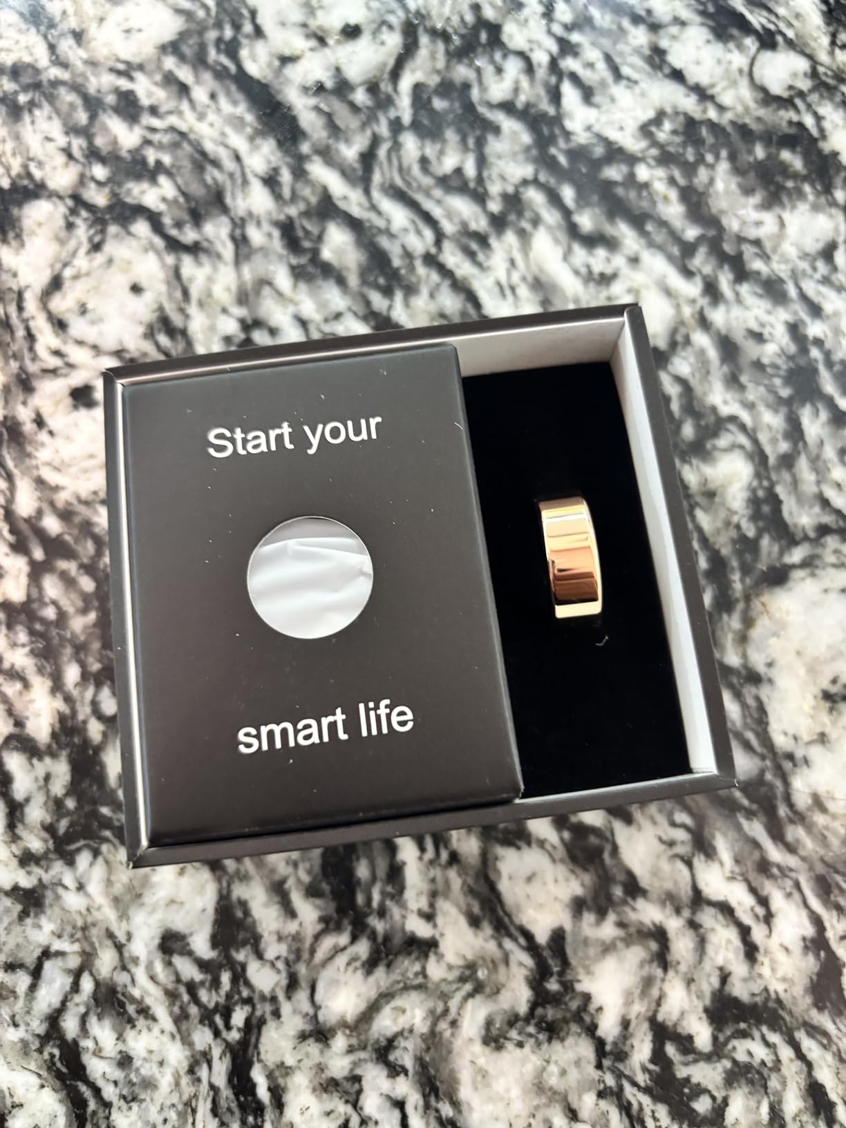 Smart Health Ring - Stress and Sleep Monitoring, Compatible with iOS and Android, Waterproof Fitness Tracker, No Subscription Fee customer photo 1