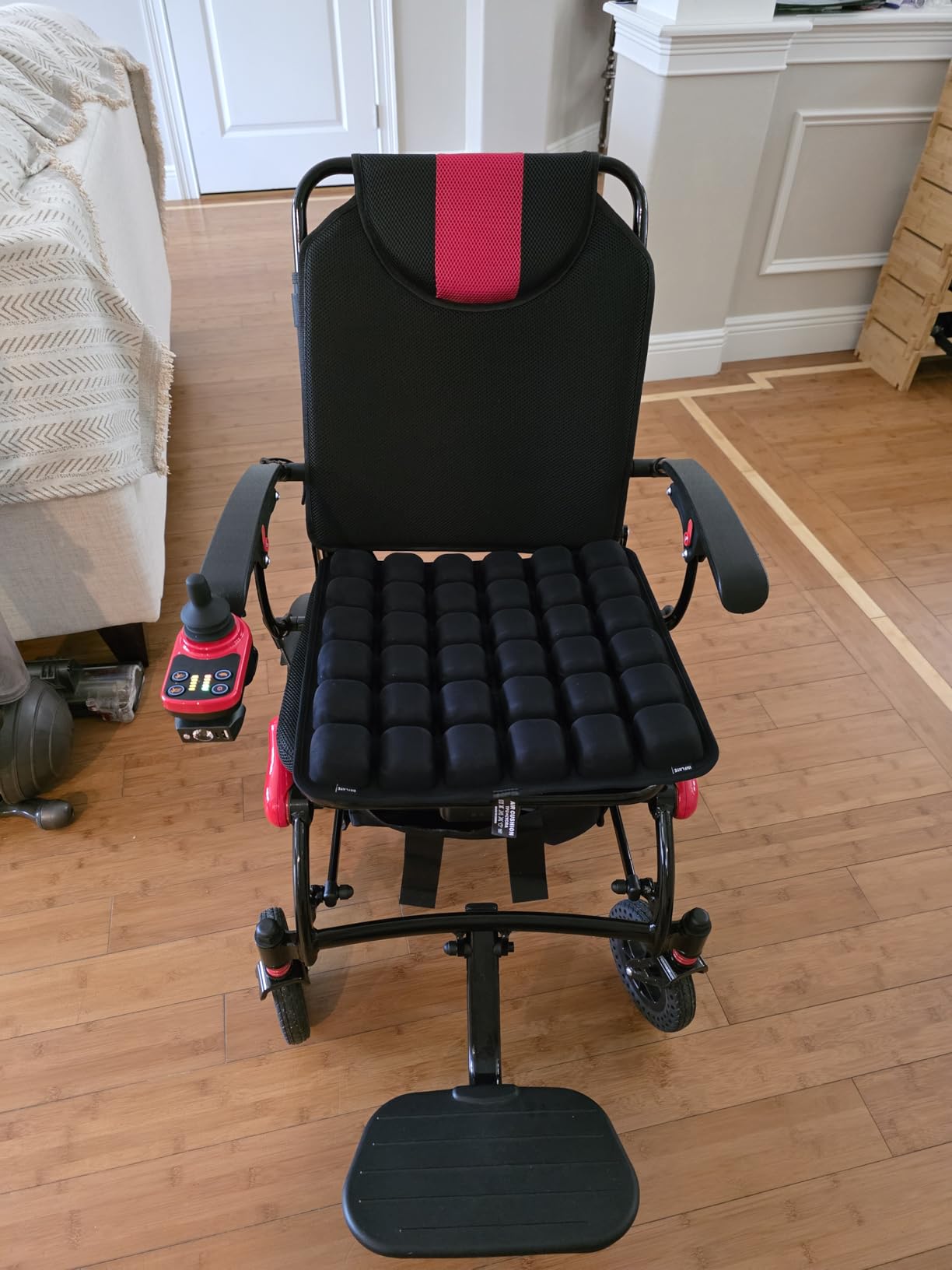 Electric Wheelchairs for Adults Foldable 36LBS Lightweight, 15 Miles Travel Range & Max Support 350 LBS, 500W Brushless Motors Power Motorized for Seniors & LED Light & Airline Approval-Red Style customer photo 2