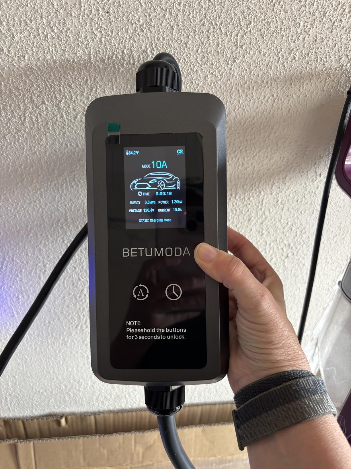 Portable Level 1 & 2 EV Charger, 16Amp, 25FT 2026 Upgraded, 110V-240V, Adjustable Current & Timer, NEMA 5-15 & 6-20 Plug,SAE J1772 Compatible for All PHEV/EV(Tesla Requires Adapter) customer photo 2