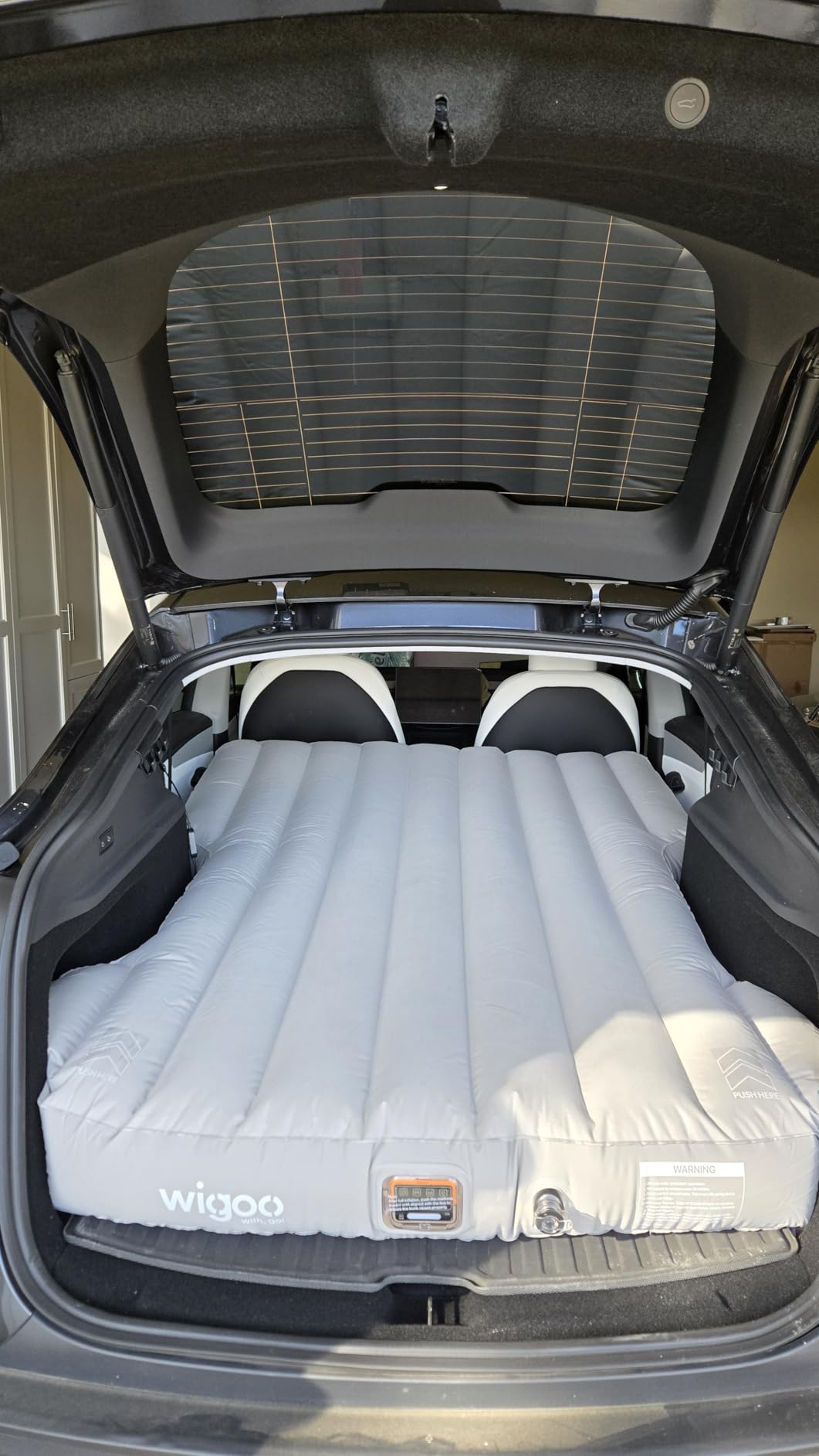 Wigoo 2026 Upgrade Air Mattress for Tesla Model Y [Click Self-Inflate, Home-Level Comfort] USB-C Charging Built-in Air Pump & Ergonomic Design with 2 Pillow customer photo 1