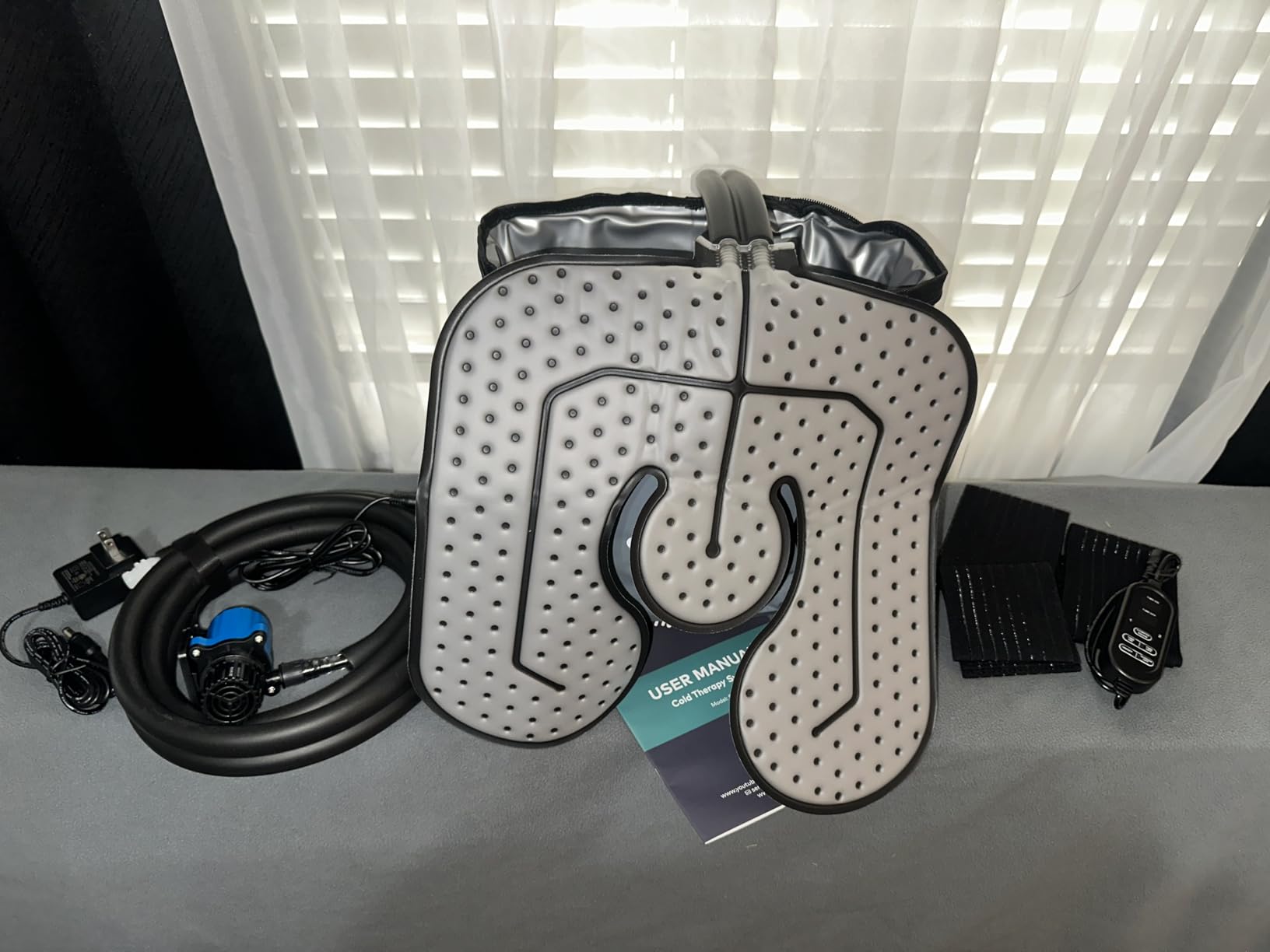 Ice Machine for Knee After Surgery w/Compression, Cold Therapy Machine for Hip Replacement, Cryo Cuff Wrap Pack for Shoulder Recovery, Cold Cooler Water System(Gray) customer photo 1