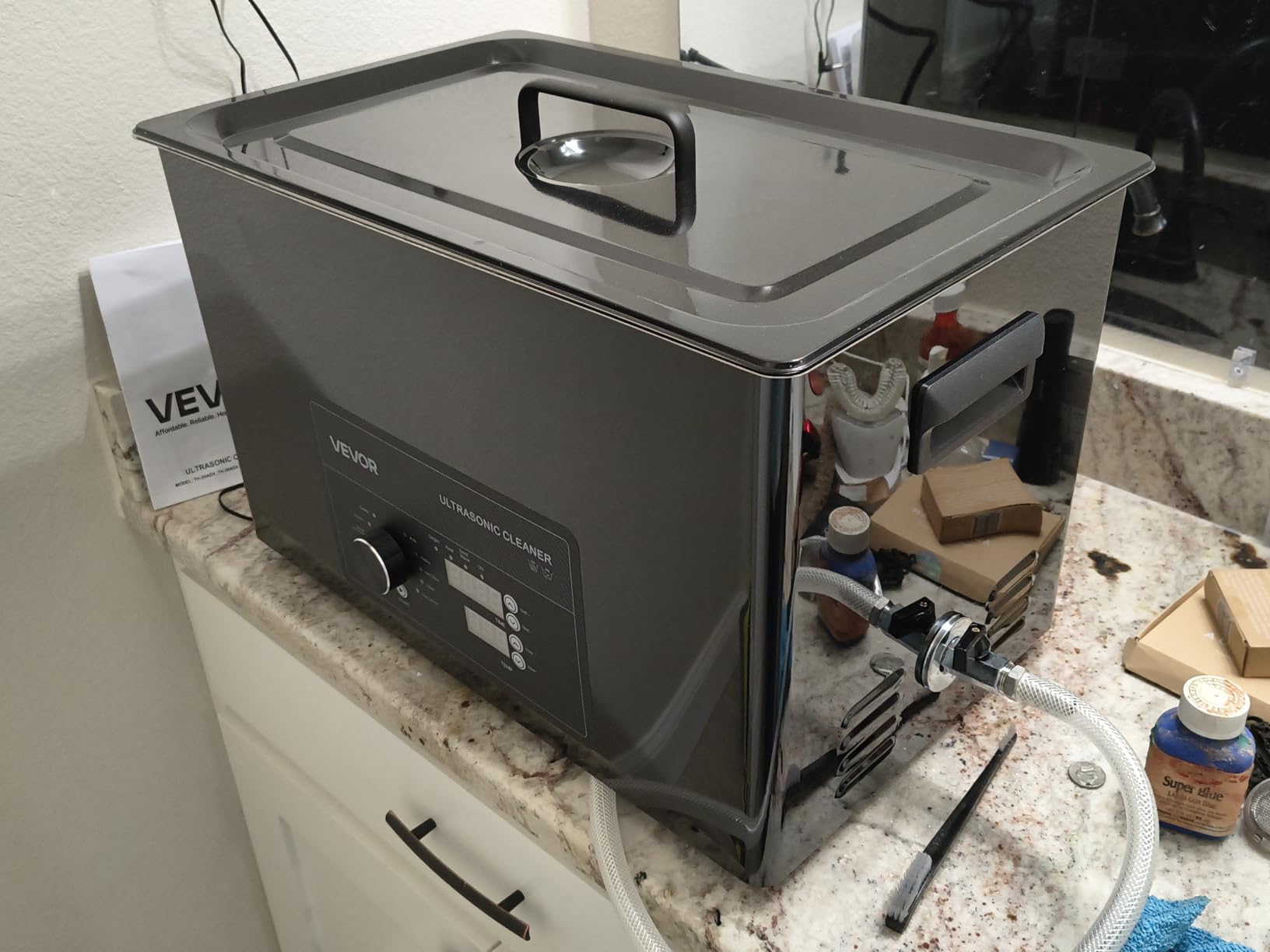 VEVOR 6L Ultrasonic Cleaner, Professional Ultrasonic Cleaner Machine with Knob Control, Stainless Steel Cleaning Machine with Basket and Cleaning Ball customer photo 2