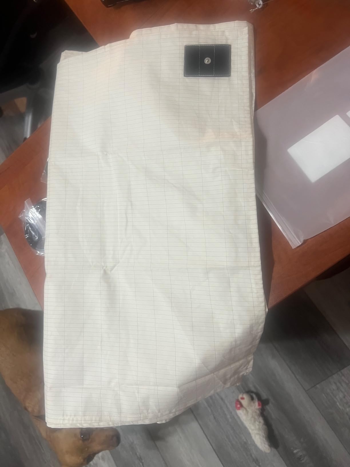 Grounding Mat for Bed 90% Organic Cotton+10% Pure Silver Fiber, Grounding Fitted Sheets for All Mattress Sizes, with Static grounding Cord and Test Pen (Gray, 105 * 23 inch) customer photo 2