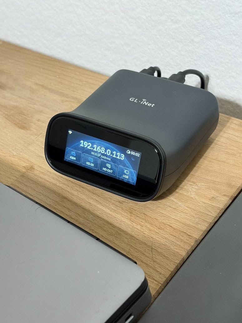 GL.iNet Comet Pro (GL-RM10) Remote KVM Over Wi-Fi, Dual Band Wi-Fi 6, 4K@30FPS Passthrough, Touchscreen, 32GB eMMC,Tailscale Support Remote Access and ATX/fingerbot for Disaster Recovery, Home Office customer photo 1