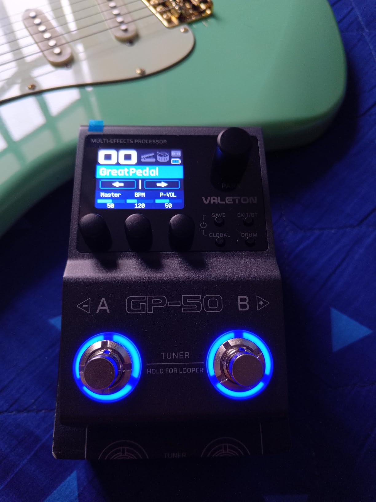 Valeton GP-50 Multi-Effects Processor | NAM & IR Loader with 100+ HD Effects, 9 Simultaneous Modules, BT App Control, 100 Patch Slots for Guitar/Bass customer photo 2