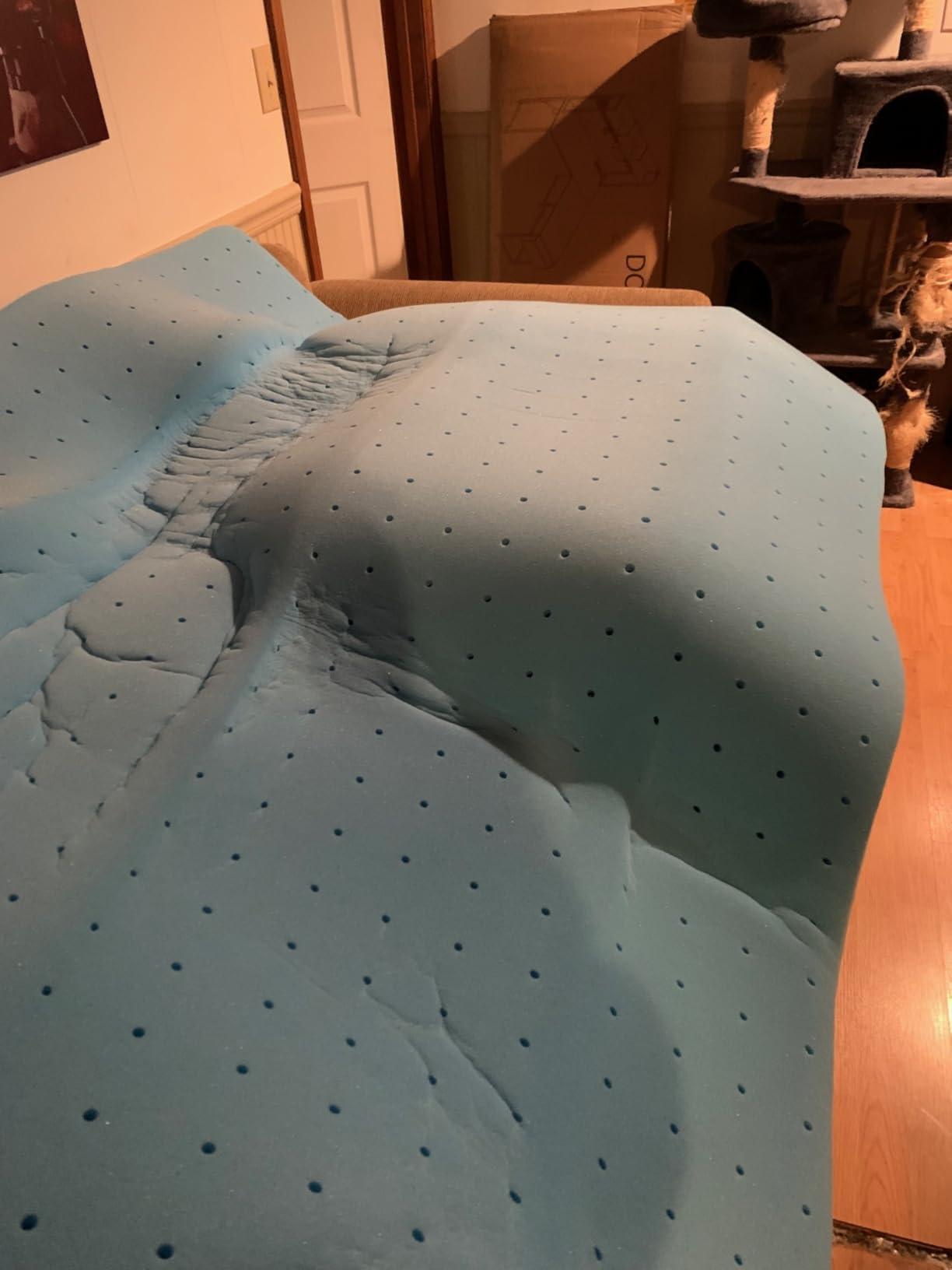 BDEUS 4 Inch Dual Layer Memory Foam Mattress Topper Queen Size, 2 Inch Gel Memory Foam, 2 Inch Cooling Pillow Top Mattress Pad Cover for Back Pain & Hot Sleeper customer photo 1