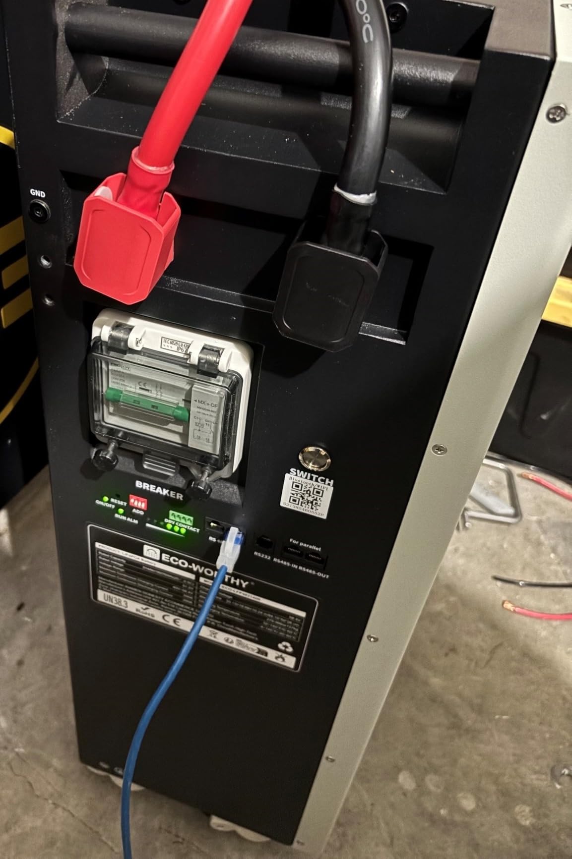 ECO-WORTHY Powermega 48V 314Ah LiFePO4 Battery, 16.1kWh High Capacity Energy Storage with Breakers, 200A Active Balancing BMS, Aerosol Fire Protection, 7