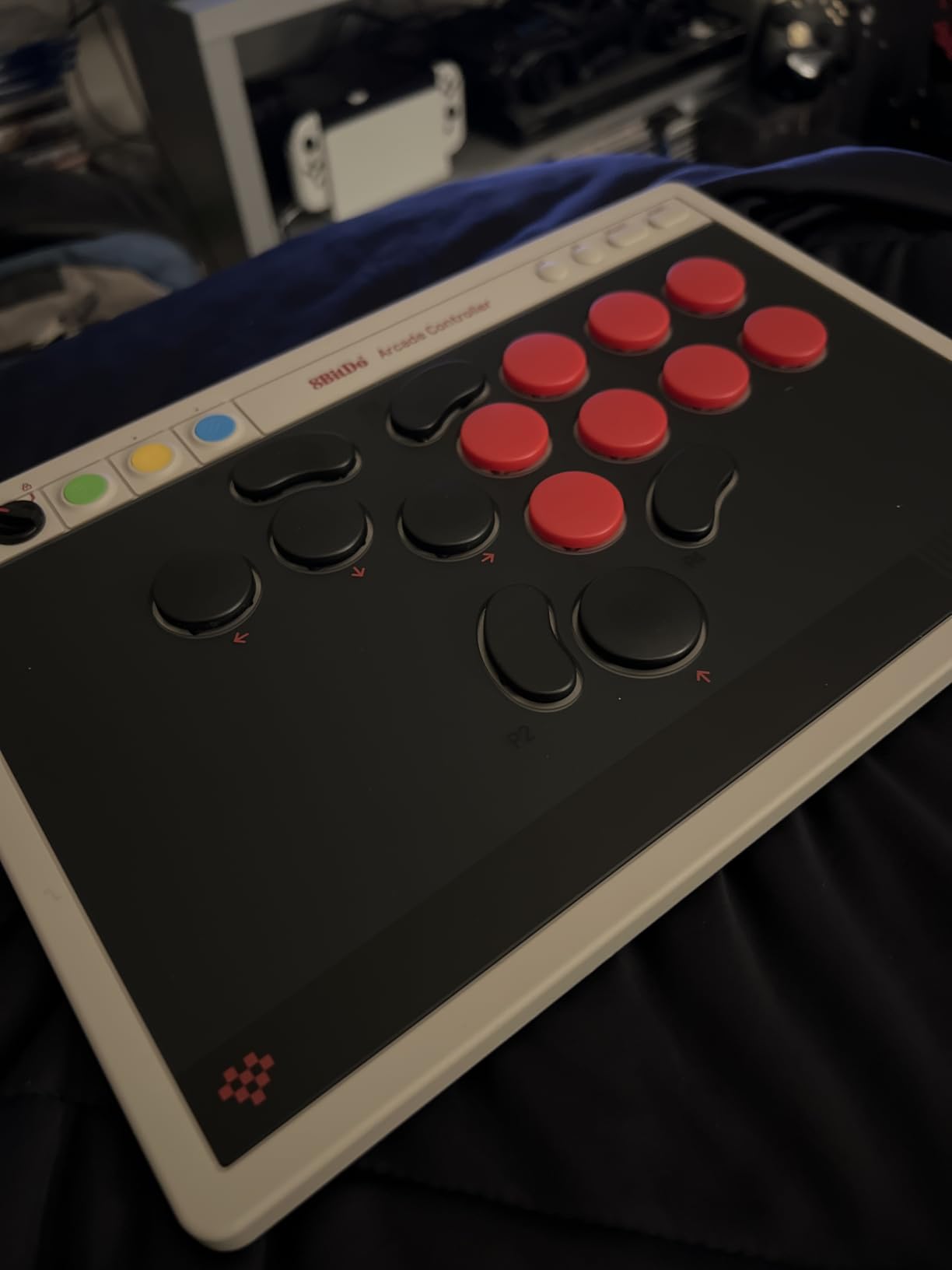 8BitDo All-Button Arcade Controller for Switch & Windows - 3 Connection Modes, Low-profile Linear Switches, 4 Programmable Buttons, Hot-swappable PCB - Transparent Purple Signature Edition customer photo 1