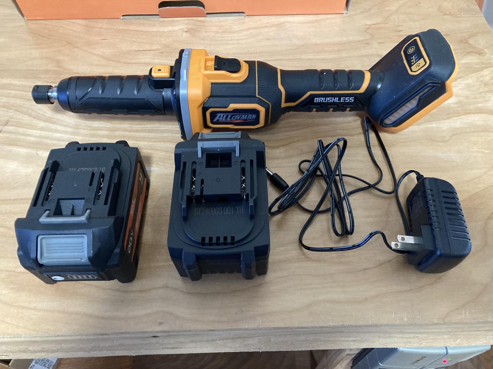 Alloyman Cordless Die Grinder Kit 20V, Brushless Motor,1/4