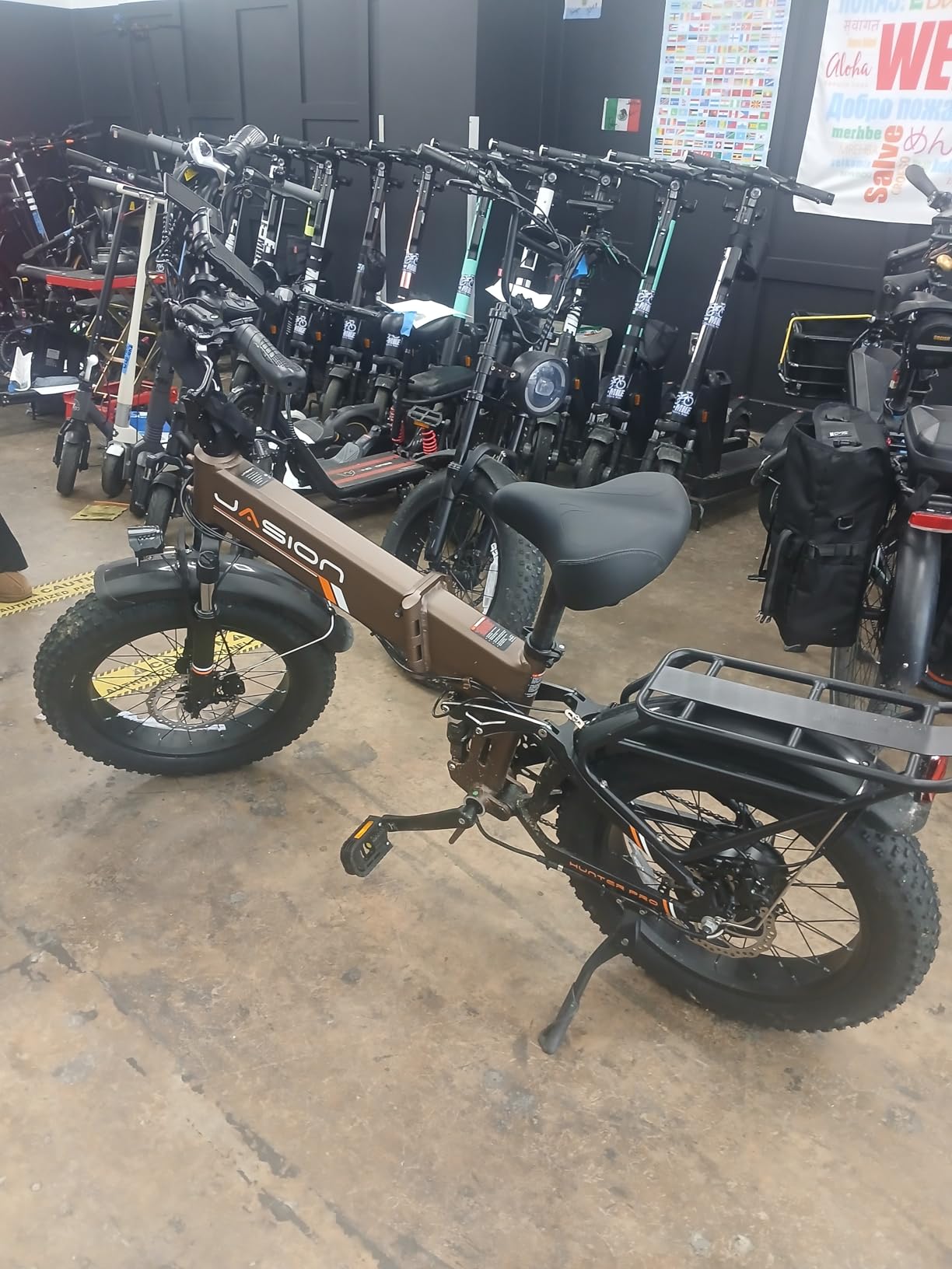 Jasion X Hunter/PRO Electric Bike for Adults, 1800W/1400W Peak 20'' Fat Tire Foldable Ebike, Up to 80/70 Miles Range, 720/624WH Removable Battery, 30 MPH customer photo 2