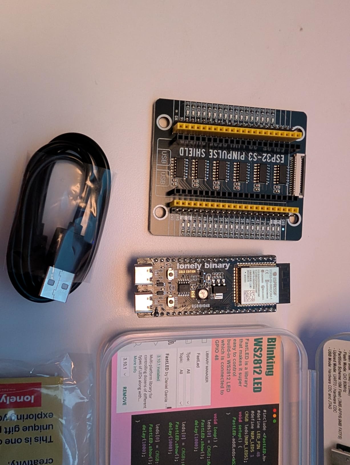 ESP32-S3 N16R8 Gold Edition with PinPluse Shield 16MB Flash 8MB PSRAM WiFi Bluetooth Development Board Compatible with Arduino IDE, C++, MicroPython customer photo 2