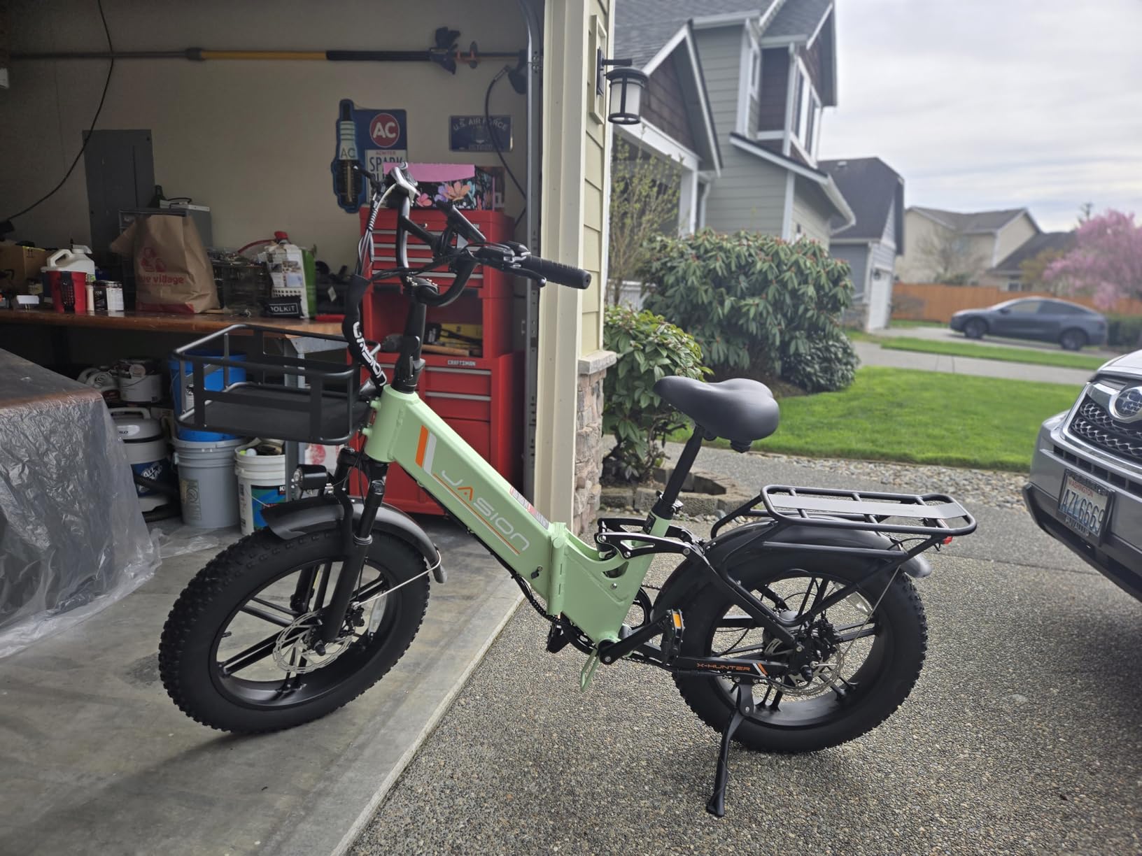 Jasion X-Hunter ST/PRO Foldable Electric Bike for Adults with 20'' Fat Tire, Up to 71-80 Miles Range, 1800W/1400W Peak Motor, 30+ MPH, Full Suspension customer photo 2