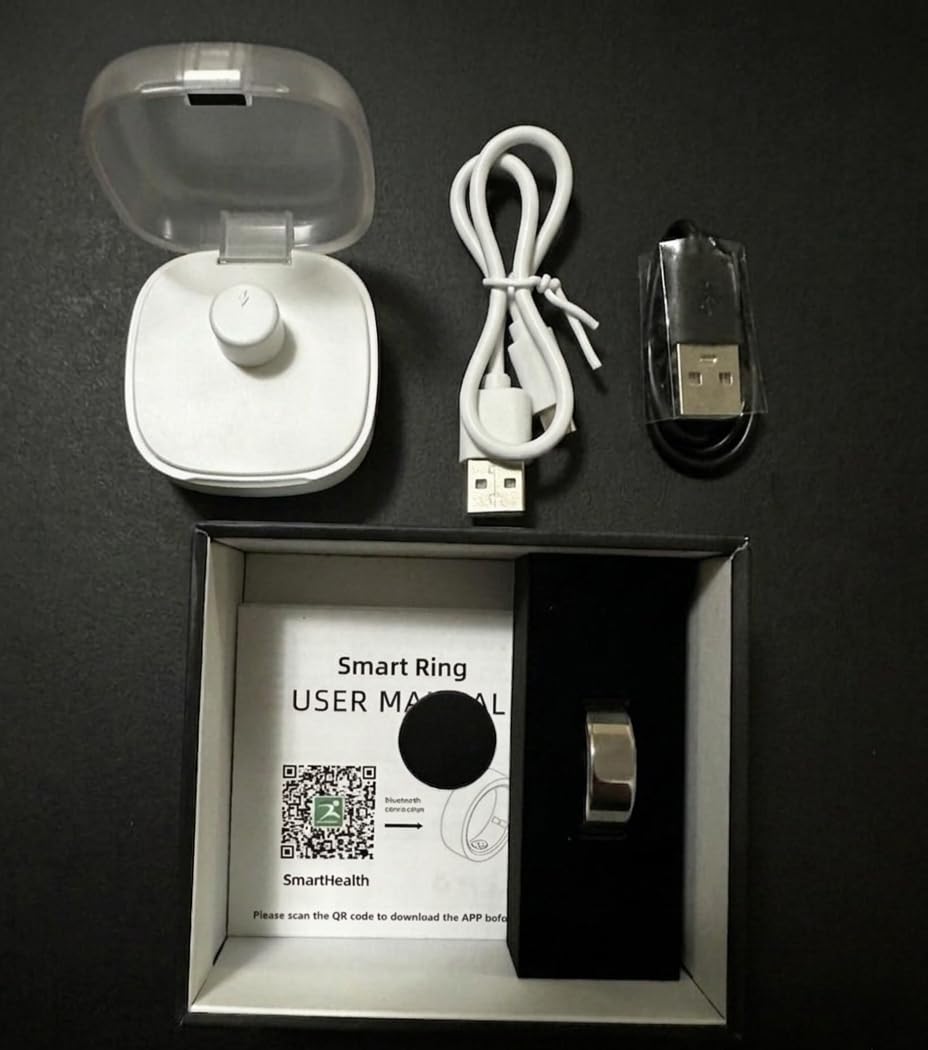 Smart Ring Health Tracker - Sleep/Exercise Monitoring, iOS/Android Compatible, IP68 Water Resistance, 5-Day Battery, No Subscription customer photo 2